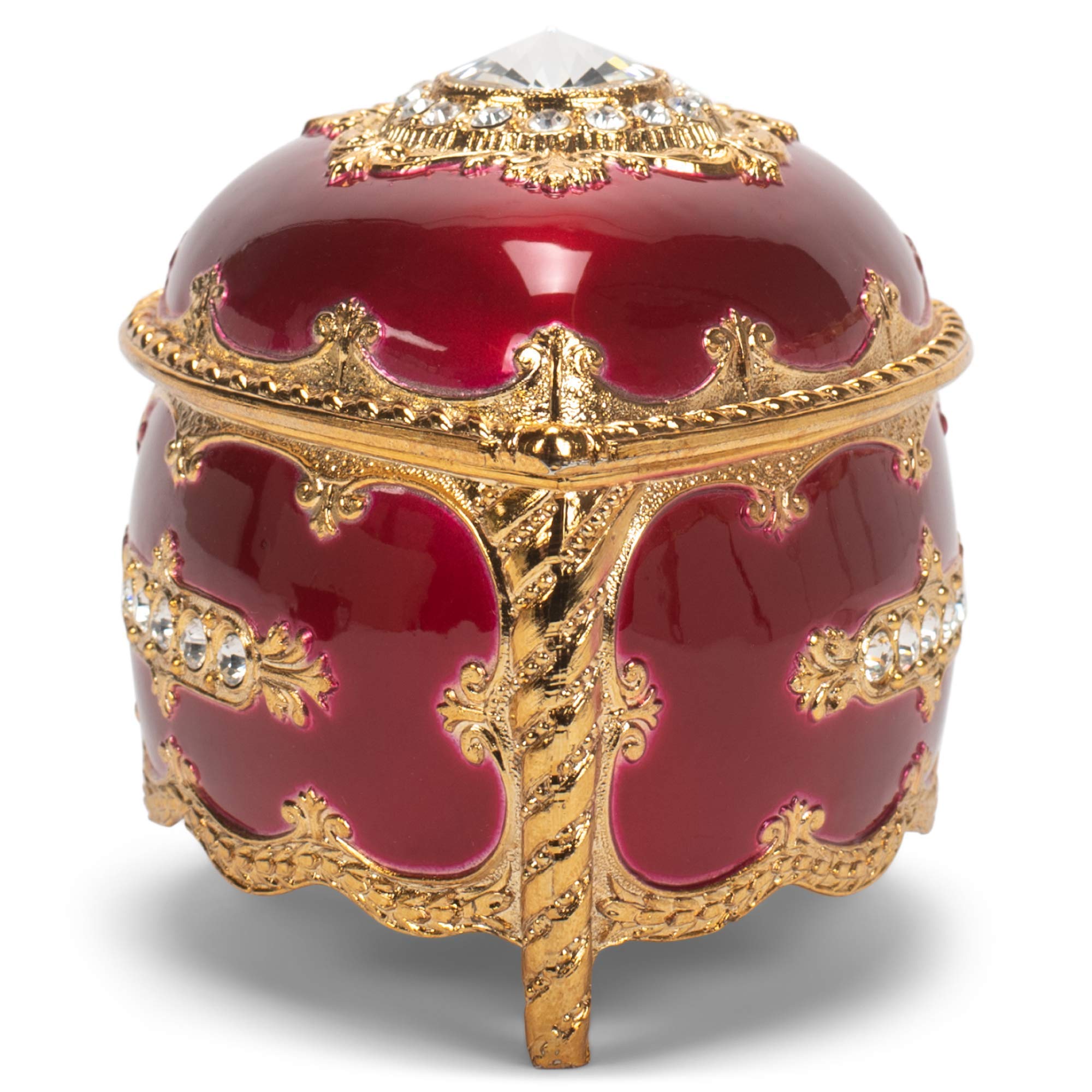 Swarovski Crystal Red Heart Music Jewelry Box - Plays 
