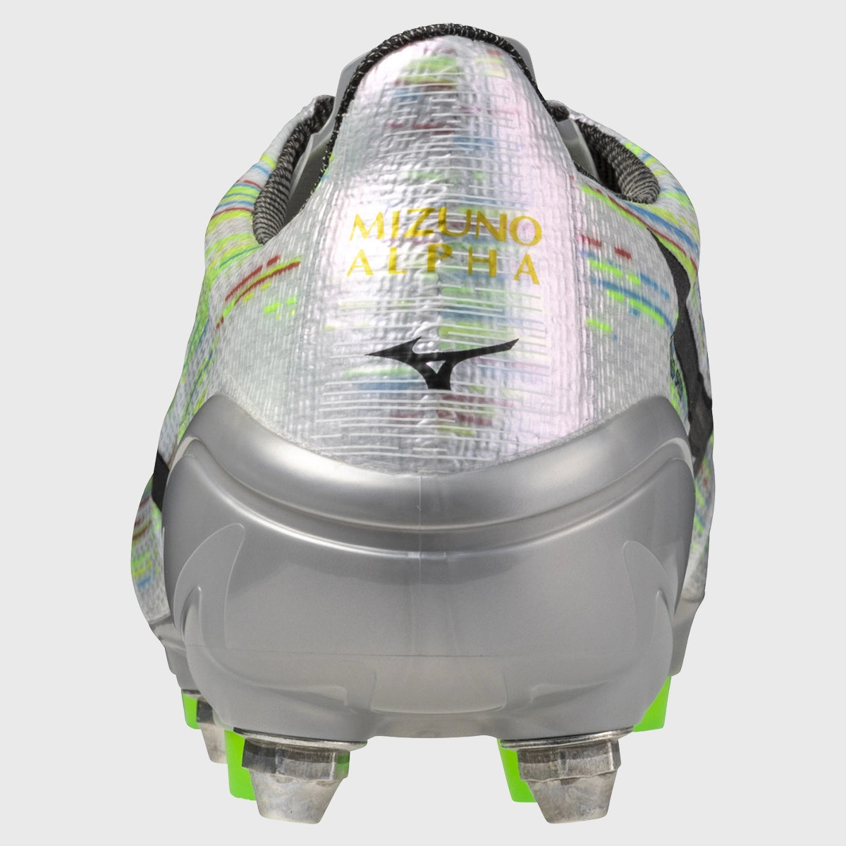 Mizuno Alpha Elite Mix Rugby Cleats - White/Silver | Lightweight & Durable for Rugby Matches & Training