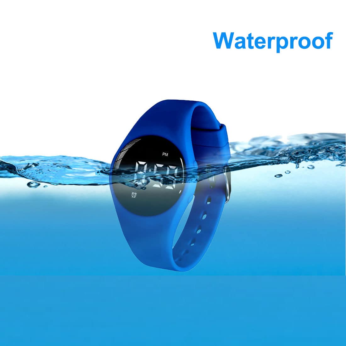 Waterproof Vibrating Alarm Watch - Silent Medical Reminder with Timer & 15 Daily Alarms for Elderly, Deaf & Heavy Sleepers - Perfect for Medication Alerts, Meetings & Daily Reminders (Black)