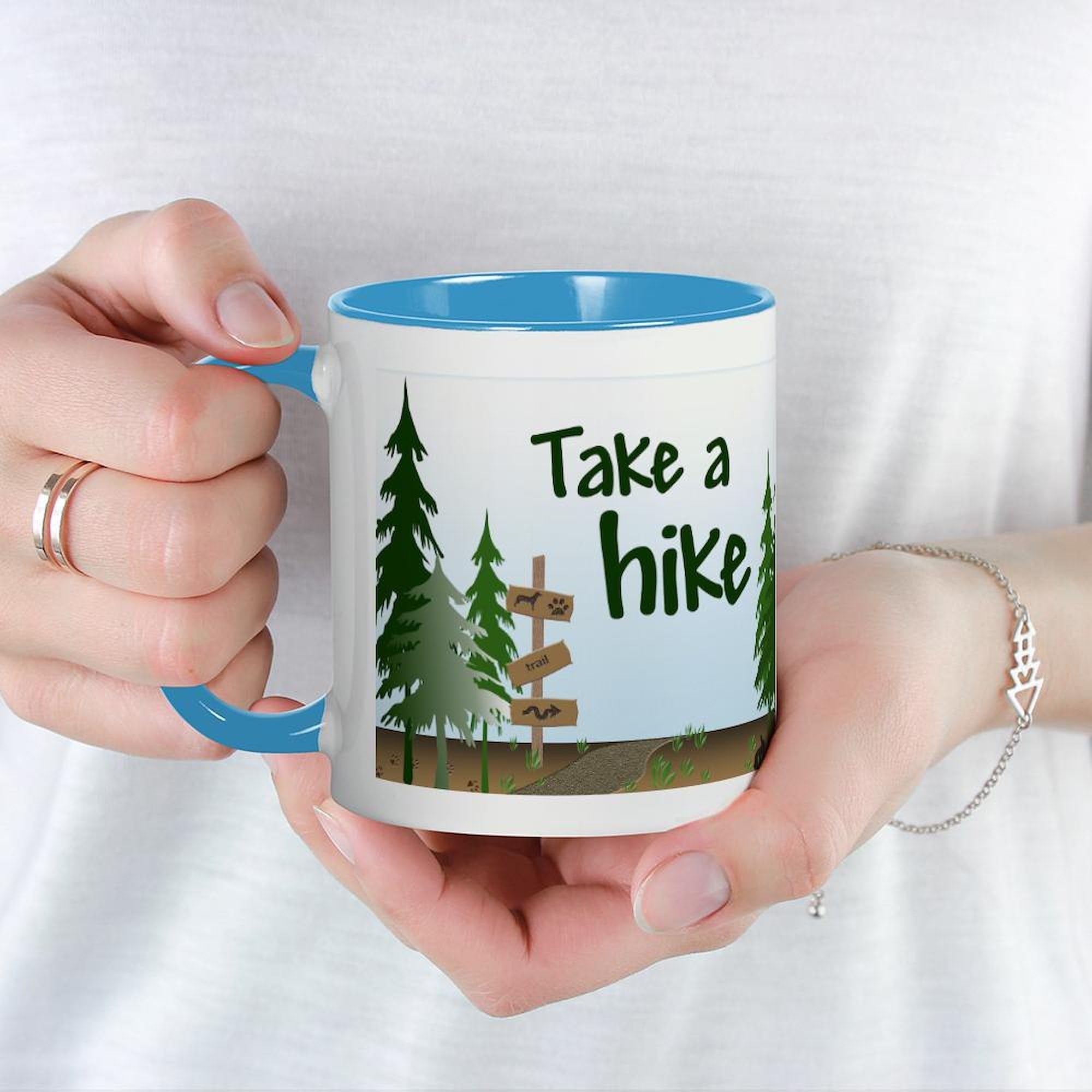 Take A Hike Ceramic Coffee Mug 11 oz (325 ml) - Perfect for Hiking, Camping & Outdoor Adventures - Funny & Durable Travel Mug for Coffee Lovers