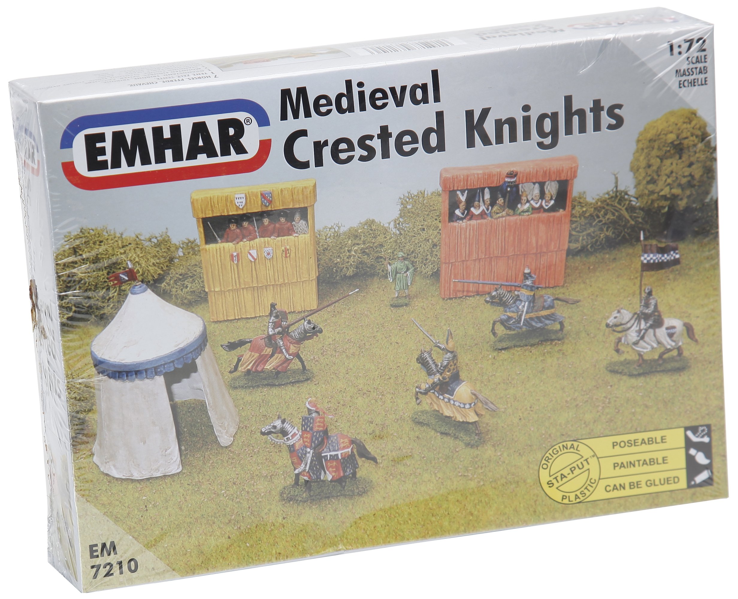 Emhar EM7210 1/72 Scale Medieval Knight Model Kit - DIY Assembly for Collectors & Hobbyists - Perfect for Historical Displays & Wargaming Scenes