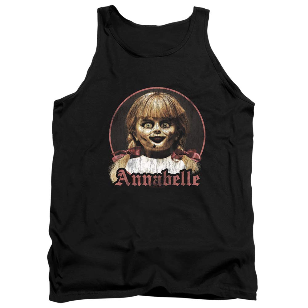 Annabelle Vintage Doll Portrait Black Tank Top - Gothic Fashion, Halloween Costume, Cosplay Outfit