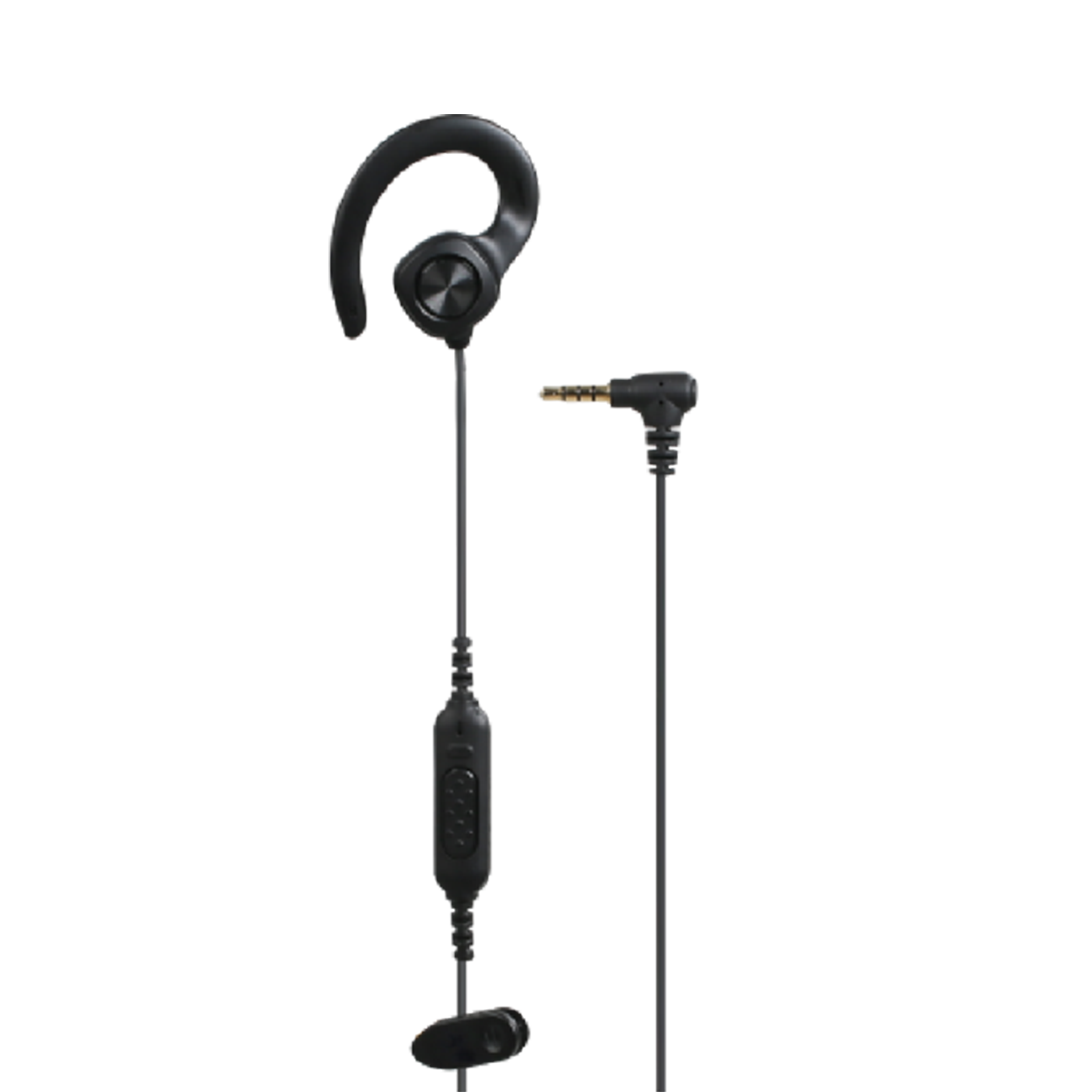 Hytera EHS26R Right Ear C-Style Earpiece with 3.5mm Plug - Secure & Comfortable Headset for Two-Way Radios, Call Centers, Security, and Customer Service Professionals