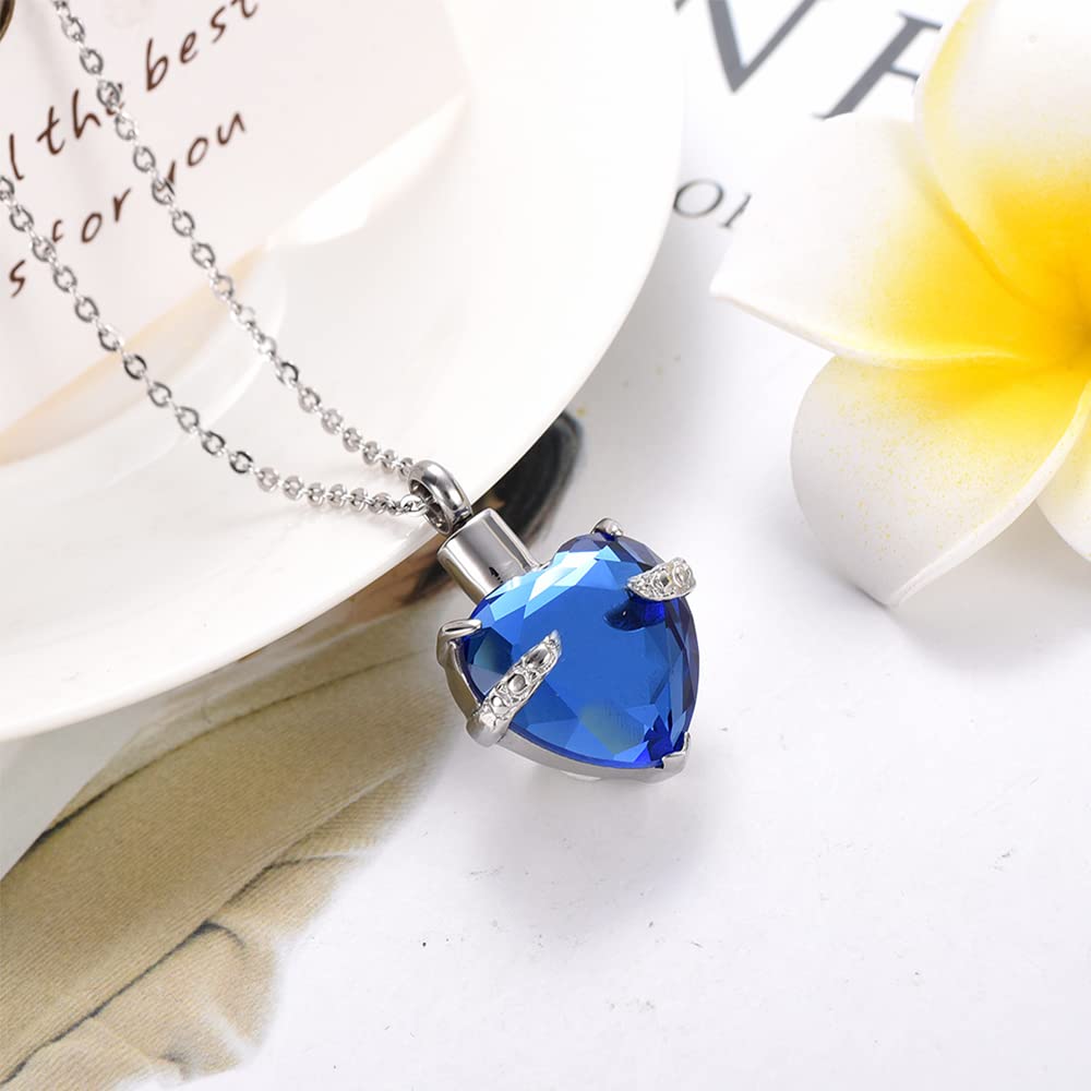 Stainless Steel Memorial Pendant for Ashes - Cremation Urn Necklace Keepsake Gift for Women & Men - Always on My Mind Heart Pendant Set of 3 - Perfect for Remembrance Jewelry, Funeral Memorials & Sympathy Gifts