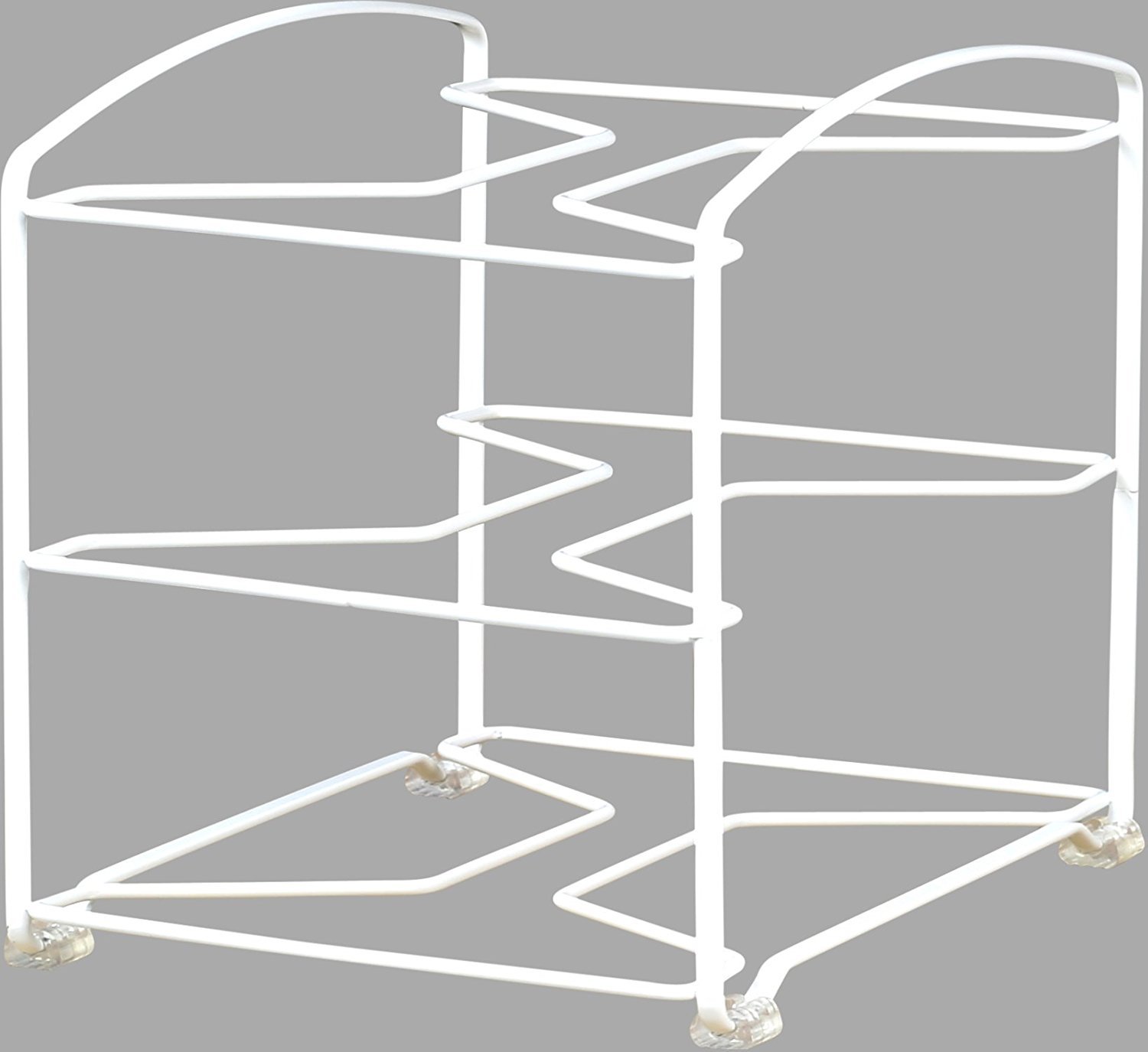 Simple Houseware Kitchen Wrap Organizer Rack - White | Space-Saving Foil, Plastic Wrap & Parchment Paper Holder for Pantry & Cabinet Organization