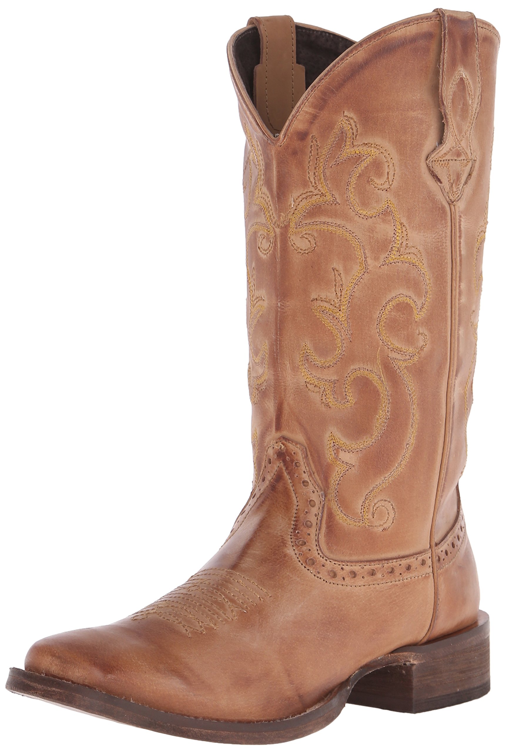 Roper Women's Classic Cowgirl Western Boots - Comfortable Leather Riding Boots for Country Line Dancing & Horseback Riding