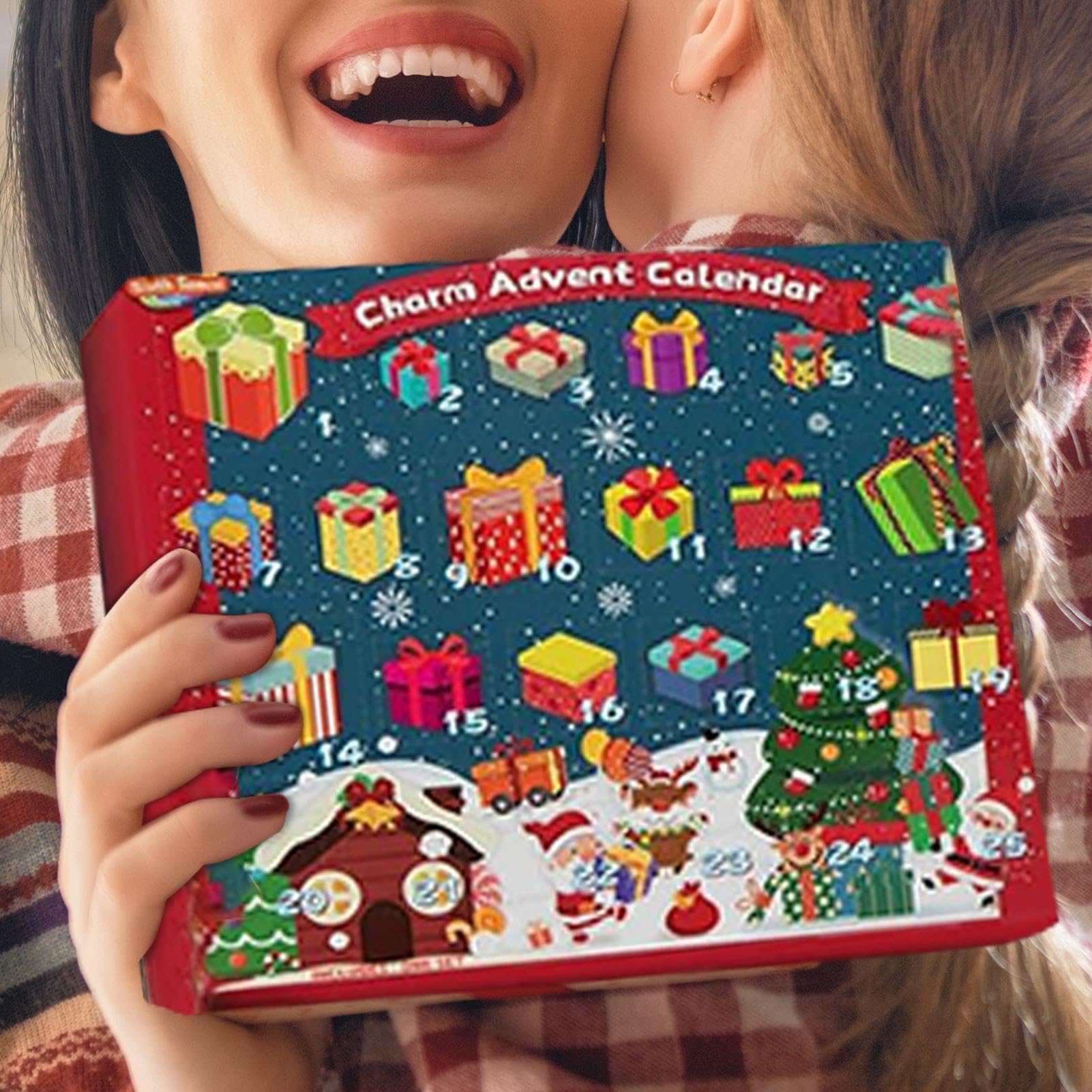 Christmas Advent Calendar - 24-Day Countdown Tree Decorations for Kids, Boys & Girls - Holiday Home Decor for Xmas Parties, Gifts & Festive Celebrations