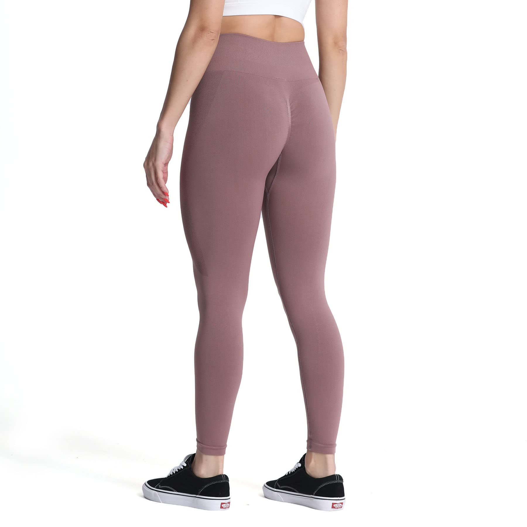Aoxjox High Waisted Seamless Scrunch Leggings for Women - Tummy Control Workout Yoga Pants - Gym, Running, Fitness & Activewear - 22 Inch Length - Perfect for Yoga, Pilates & Lounge Wear