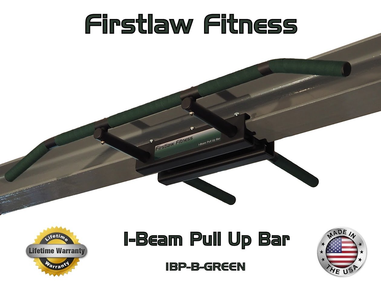Heavy Duty 600 LBS Capacity I-Beam Pull Up Bar with Bent Ends & Grip Tape - Made in USA - Perfect for Home Gym, CrossFit, and Strength Training