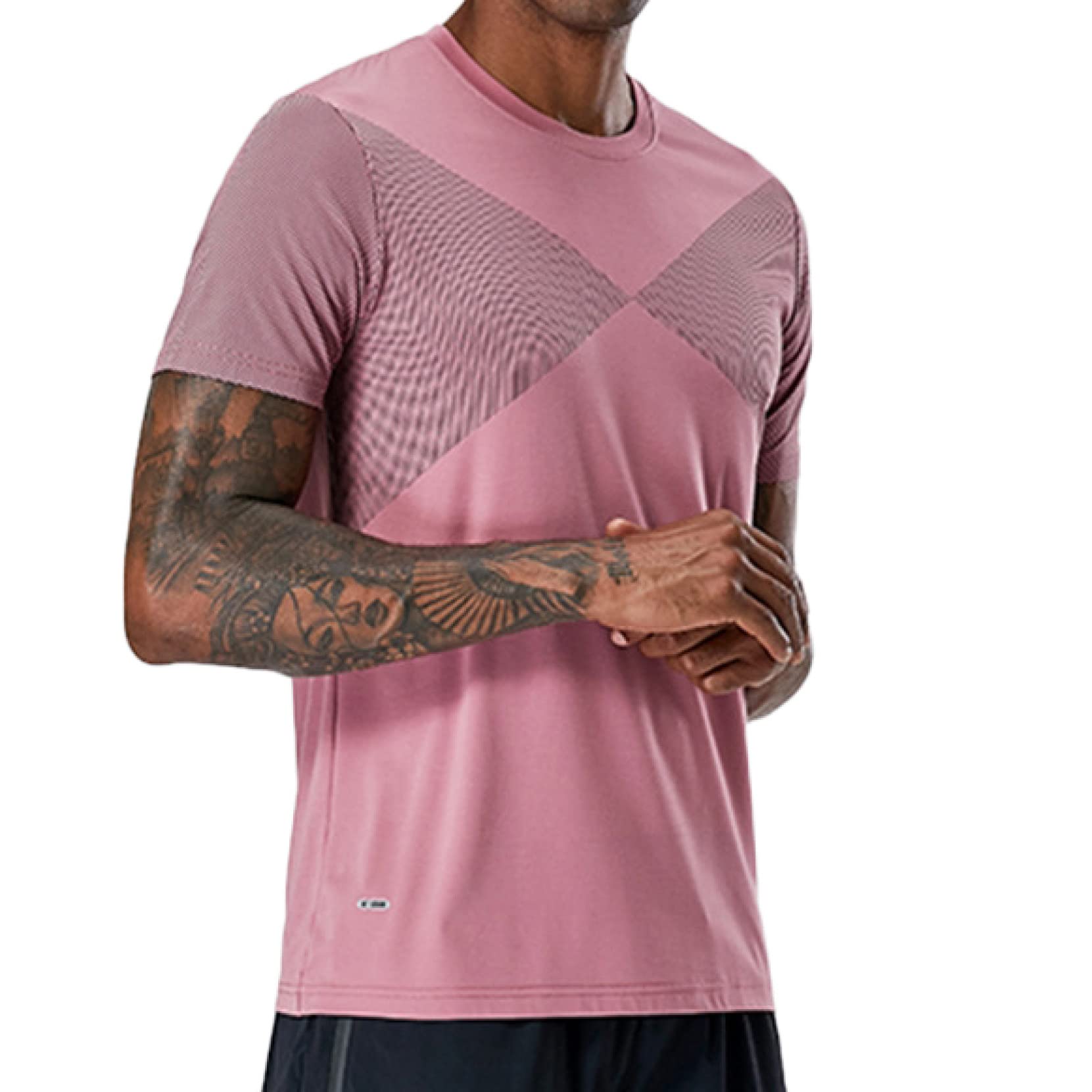 Men's Gym Athletic T-Shirt - Moisture Wicking Workout Shirt with Crew Neck & Short Sleeves for Bodybuilding, Cycling & Training | Perfect for Gym, Running & Sports Activities