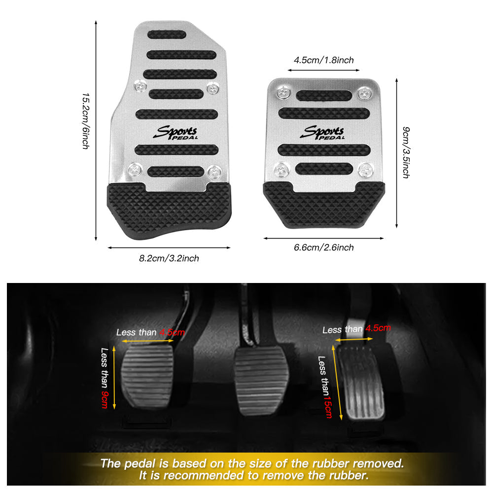Non-Slip Universal Car Brake Pedal Cover - Anti-Skid Rubber Foot Treadle for Safe Driving - Perfect for SUVs, Sedans & Trucks