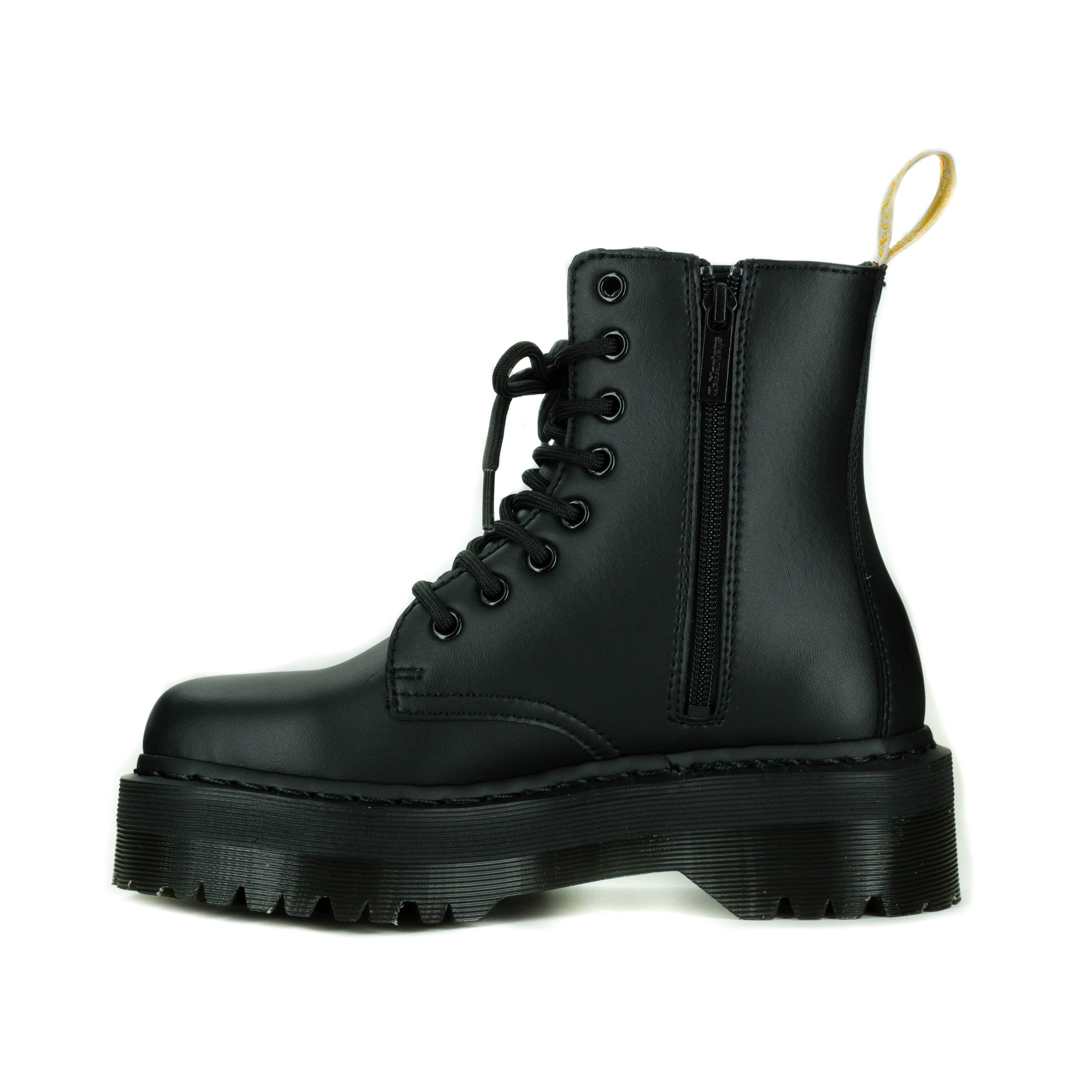 Dr. Martens Vegan Jadon II Black Leather Boots - Stylish & Comfortable for Everyday Wear, Work & Outdoor Adventures
