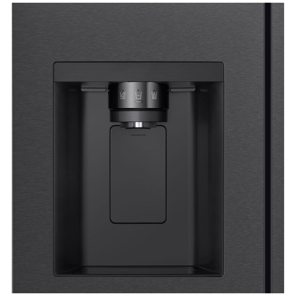 LG 625L Side by Side Refrigerator with Non-Plumbed Ice and Water Dispenser - Matte Black (GS-N599MBL) - Perfect for Modern Kitchens and Large Families