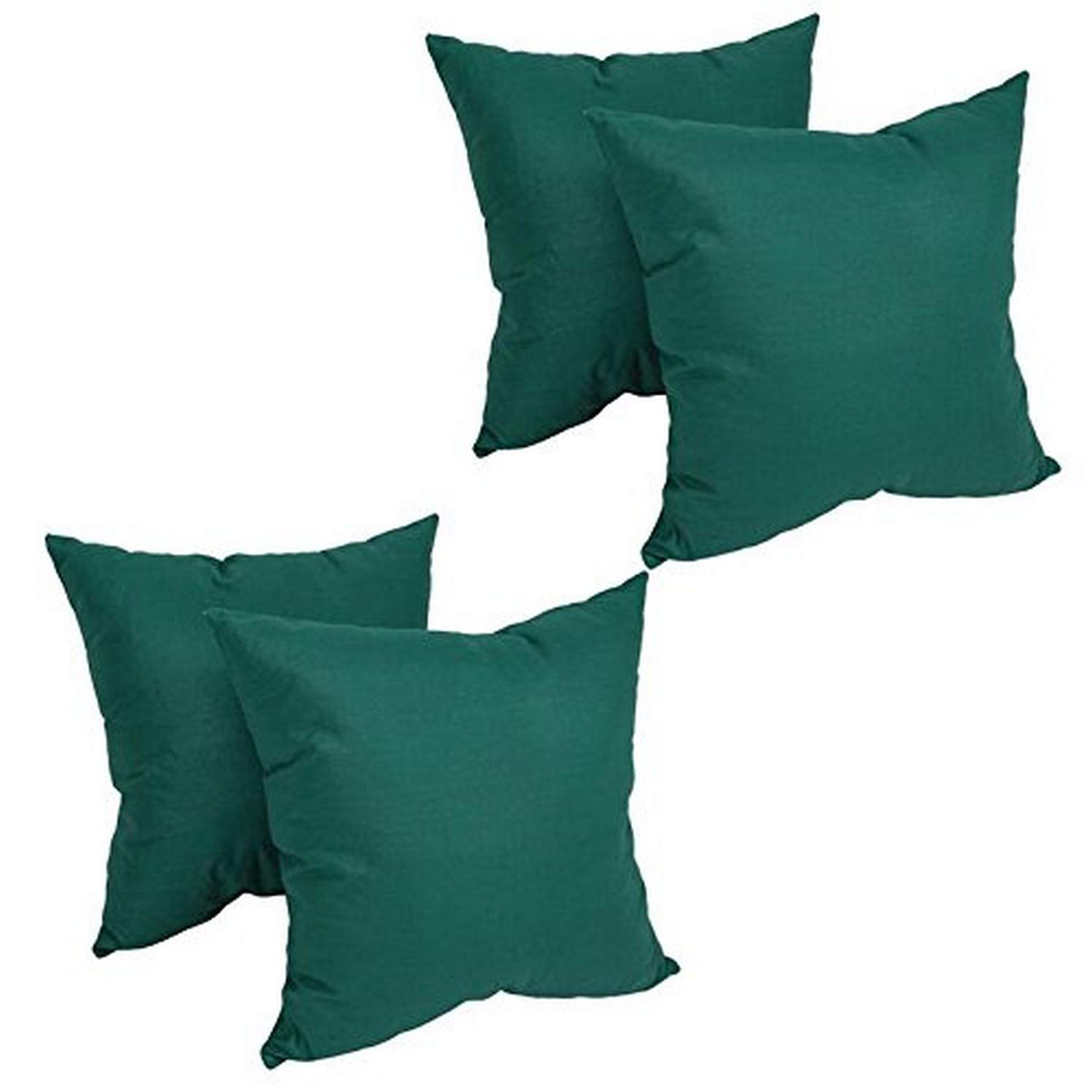 Premium Forest Green Chintz Throw Pillows (Set of 4) - 16 Inch Square Decorative Cushion Covers for Sofa, Bedroom & Living Room - Soft & Stylish Home Decor Accent