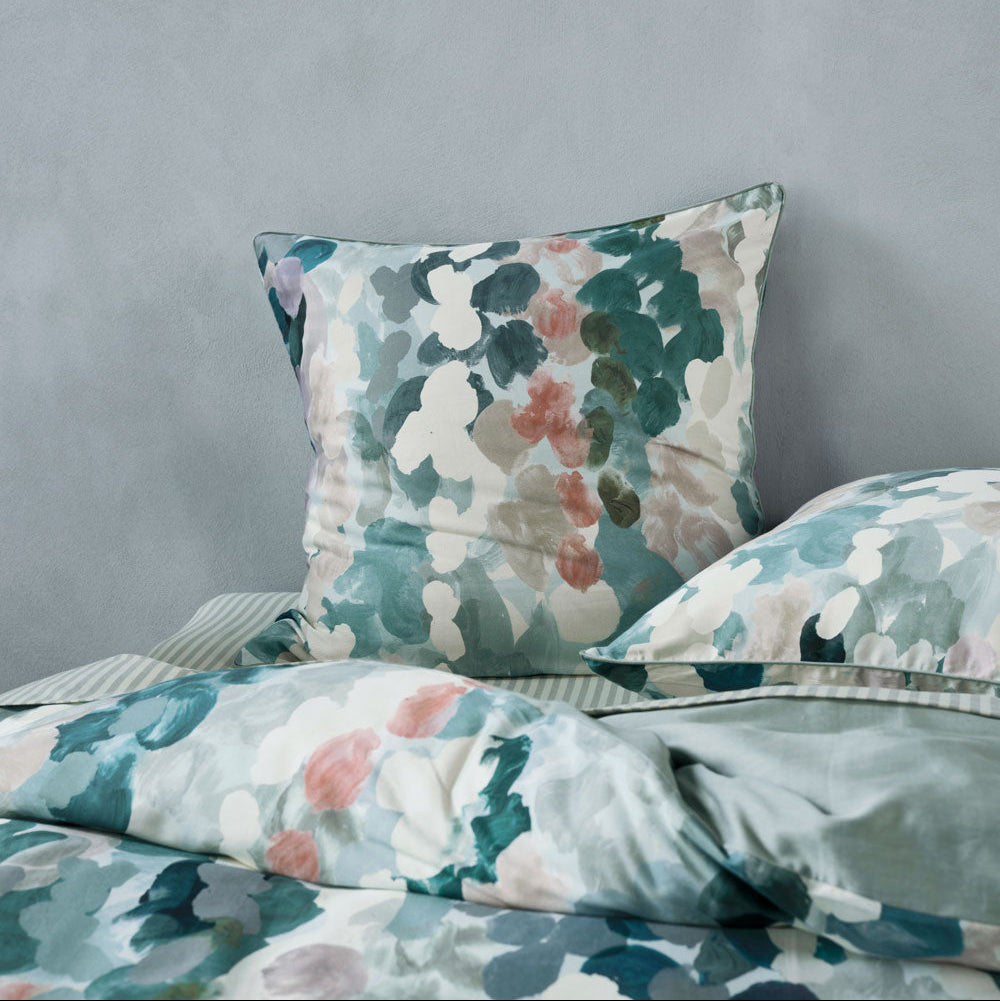 Linen House Harriet European Pillowcase - Premium Cotton Pillow Cover for Bedroom Decor, Sofa & Living Room Accent (20x20 Inches) - Elegant Home Textile for Luxury Bedding & Interior Design