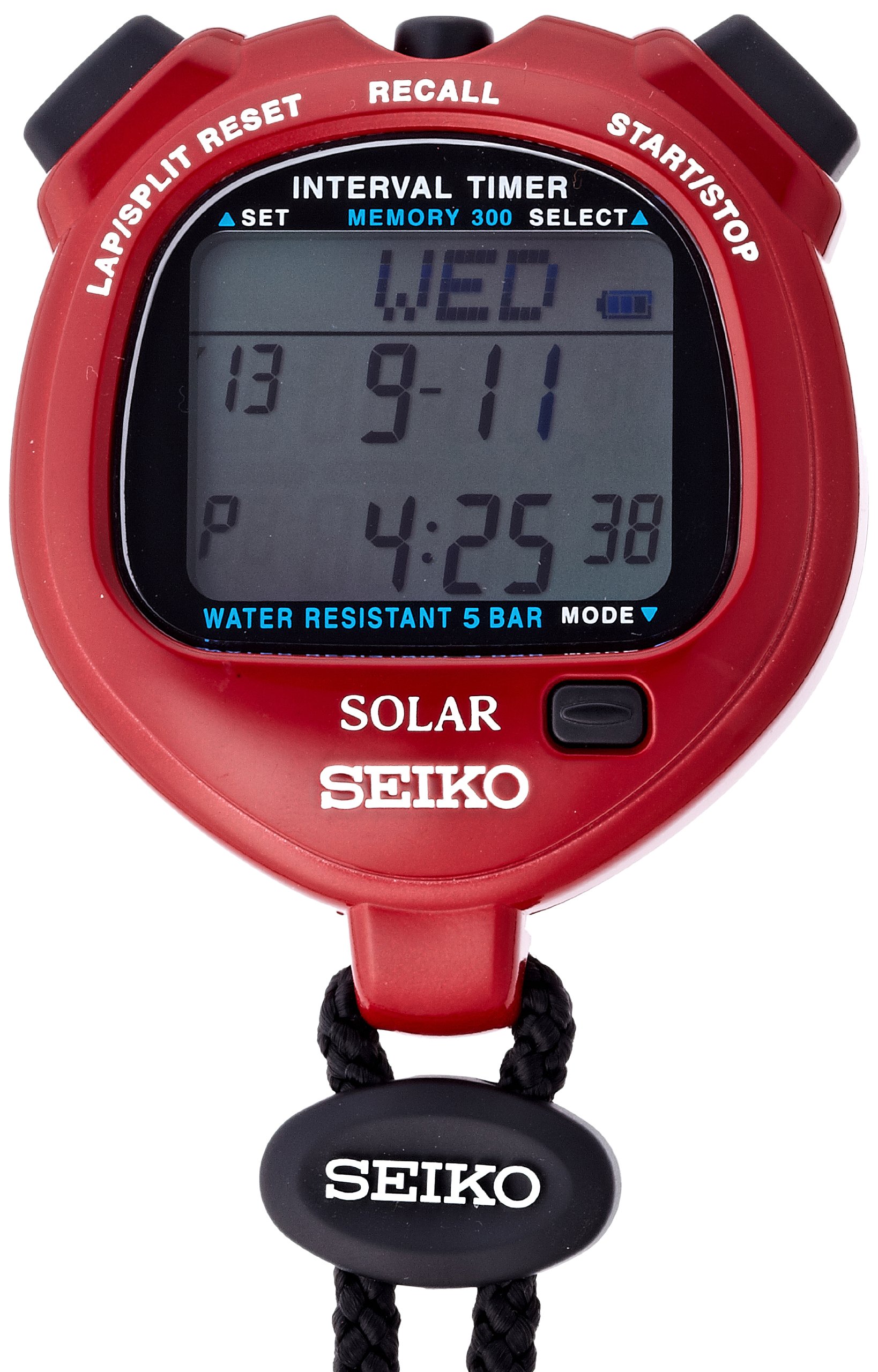 SEIKO Solar-Powered Interval Timer Watch SVAJ103 - Japan Import - Perfect for Sports, Fitness, and Outdoor Activities