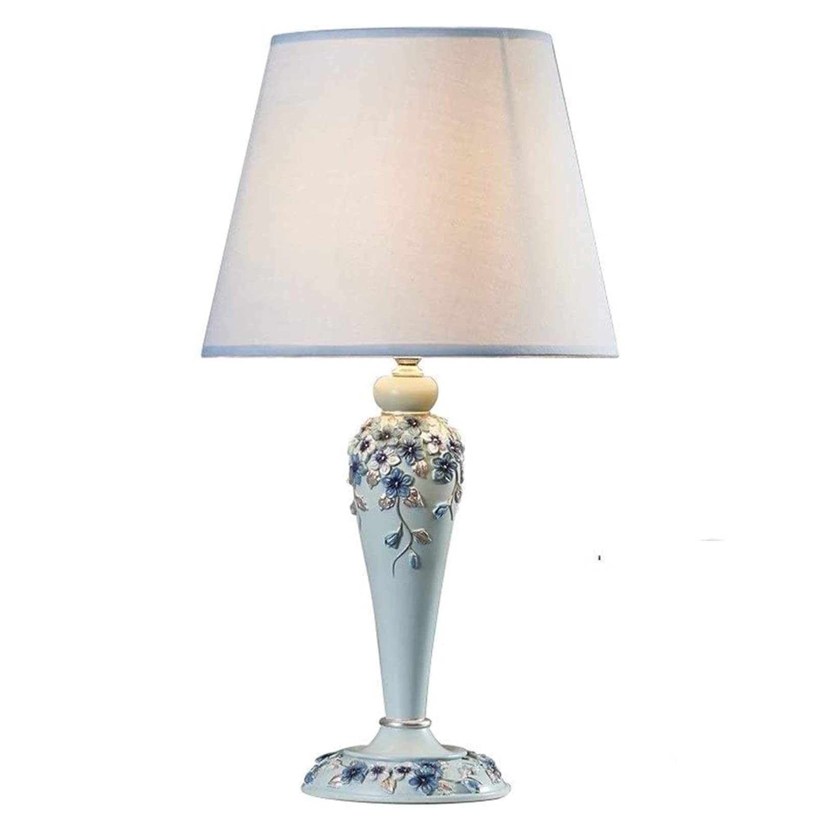 XIANGGUI 1983 Vintage Resin Table Lamp with Fabric Lampshade - 3 Dimmable Modes, LED Desk Light for Bedroom, Living Room, Study & Dorm - Perfect Reading Lamp & Nightstand Light (Red)