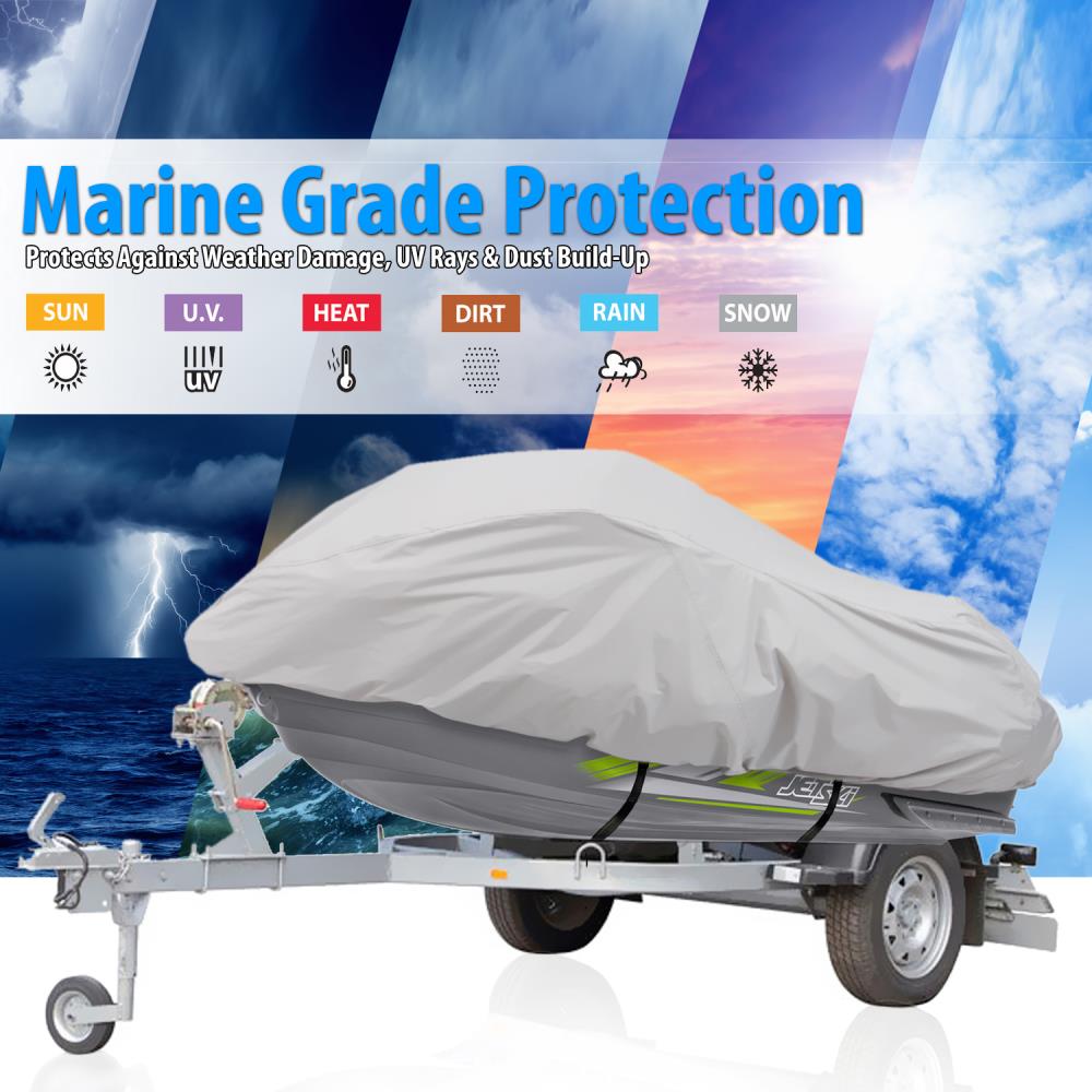 Premium Jet Ski Storage Cover - Waterproof, UV-Resistant, Heavy-Duty Protection for PWC Boats - Perfect for Outdoor Storage & Winter Protection