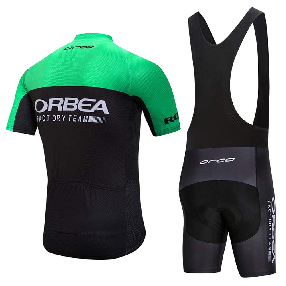 Miloto Men's Cycling Jersey & Bib Shorts Set - Breathable Bike Shirt & Padded Cycling Pants for Road & Mountain Biking - Perfect for Training, Racing & Outdoor Sports