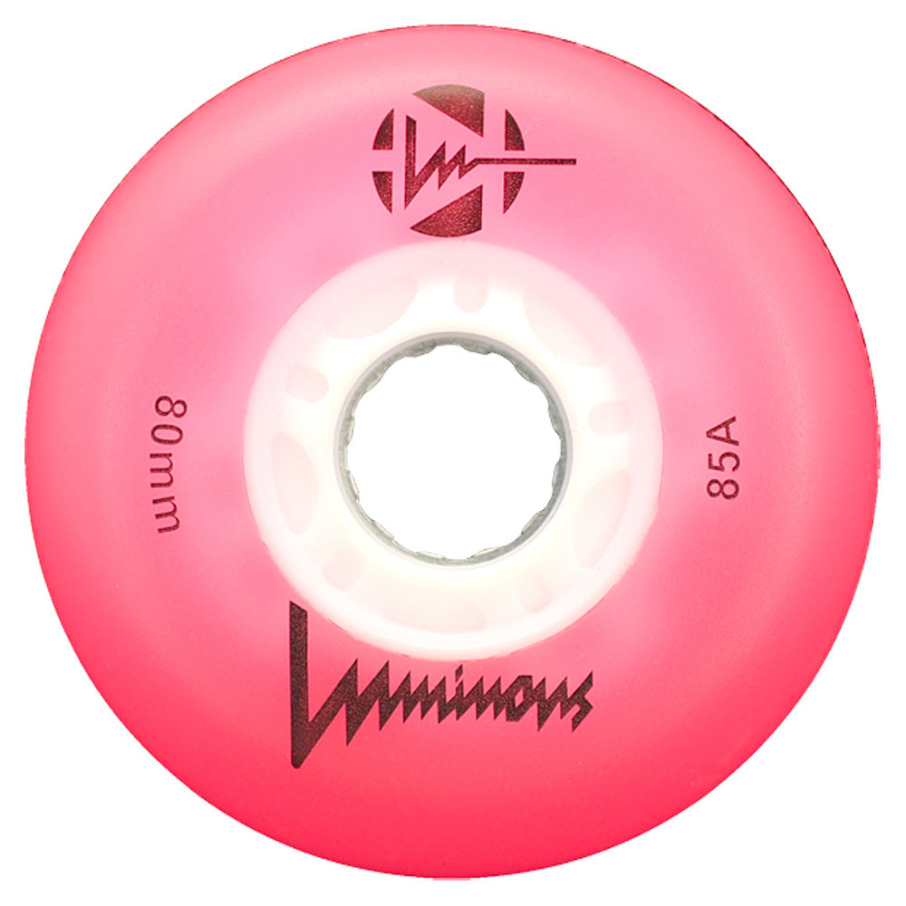 Luminous 80mm LED Light Up Inline Skate Wheels - 4 Pack Set for Night Skating, Rollerblading, and Outdoor Sports