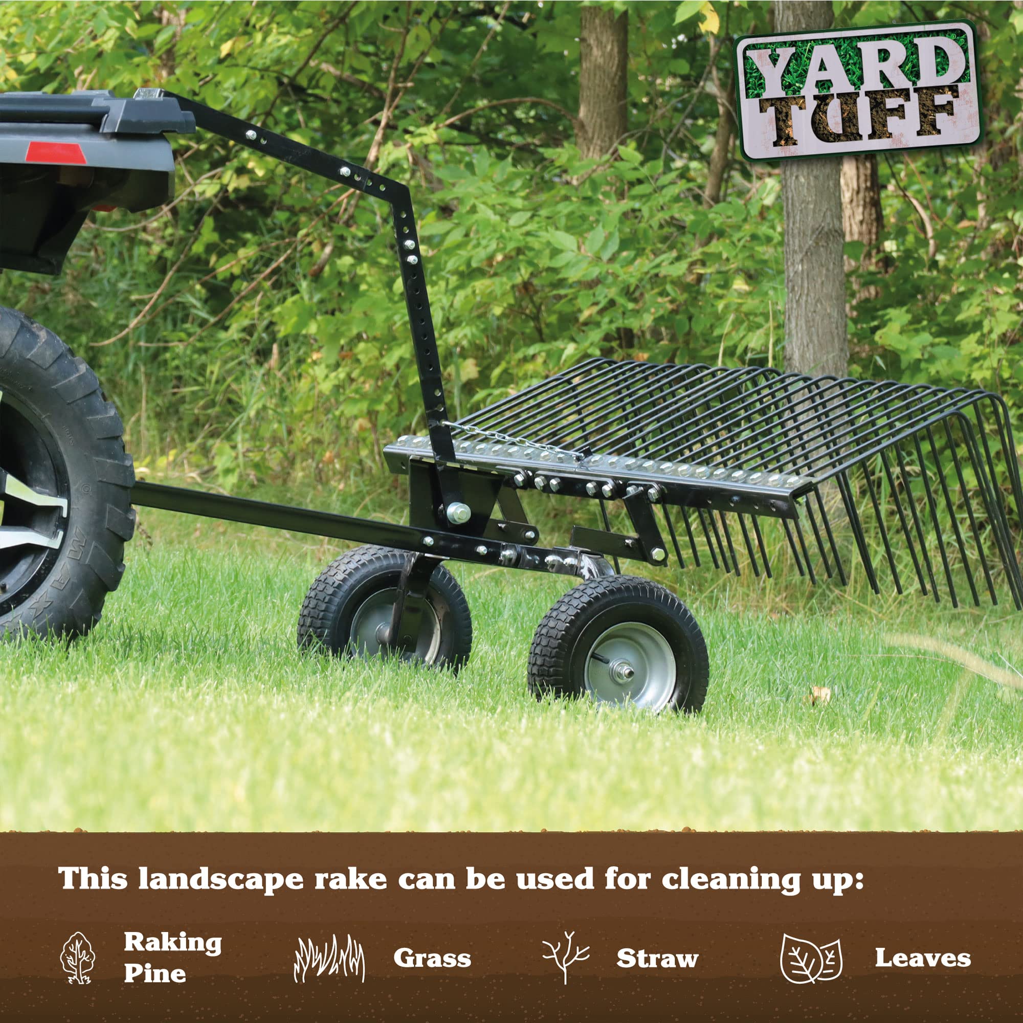 Yard Tuff 60-Inch Tow Behind Lawn Sweeper for ATV & Tractor - 12