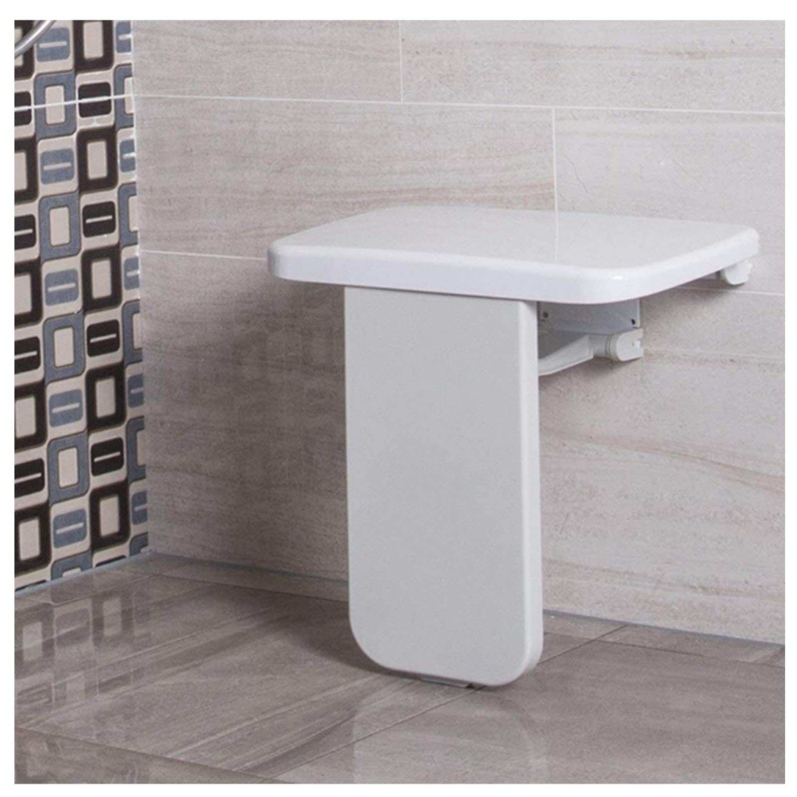 Foldable Wall Mount Shower Seat - 300kg Weight Capacity, Waterproof Bathroom Stool for Elderly & Disabled Safety - Ideal for Home, RV, Yacht & Spa Use