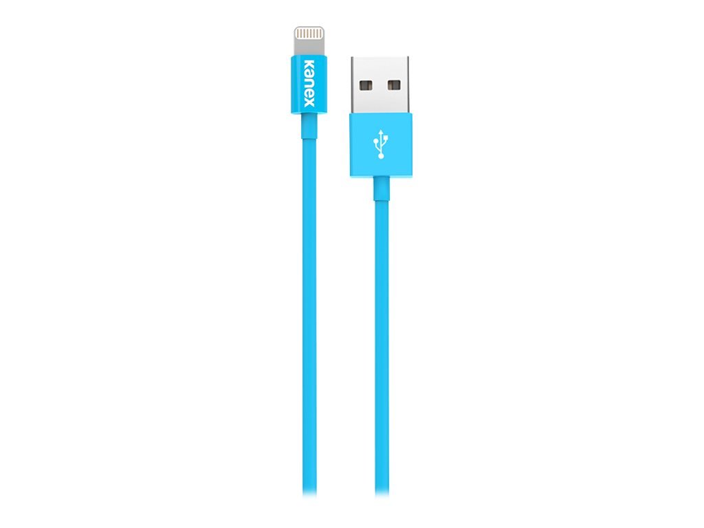 Apple Certified Lightning to USB Cable 4ft (1.2M) - MFi Certified Fast Charging Cord for iPhone 14/13/12/11/X/8/7, iPad & iPod - Durable Nylon Braided Blue Cable for Home, Office & Travel