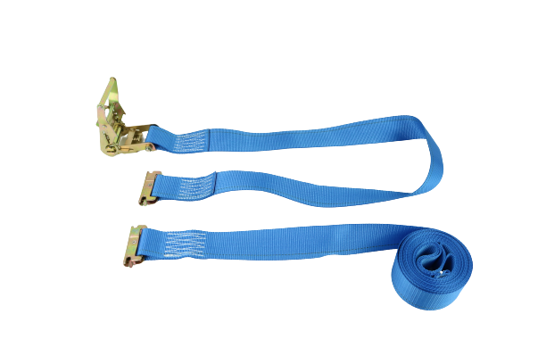 480pcs Bulk Pallet - 2 x 20' Heavy Duty Blue Interior Van Ratchet Straps with E-Track Fittings for Cargo Securing | Truck, Trailer & Moving Use