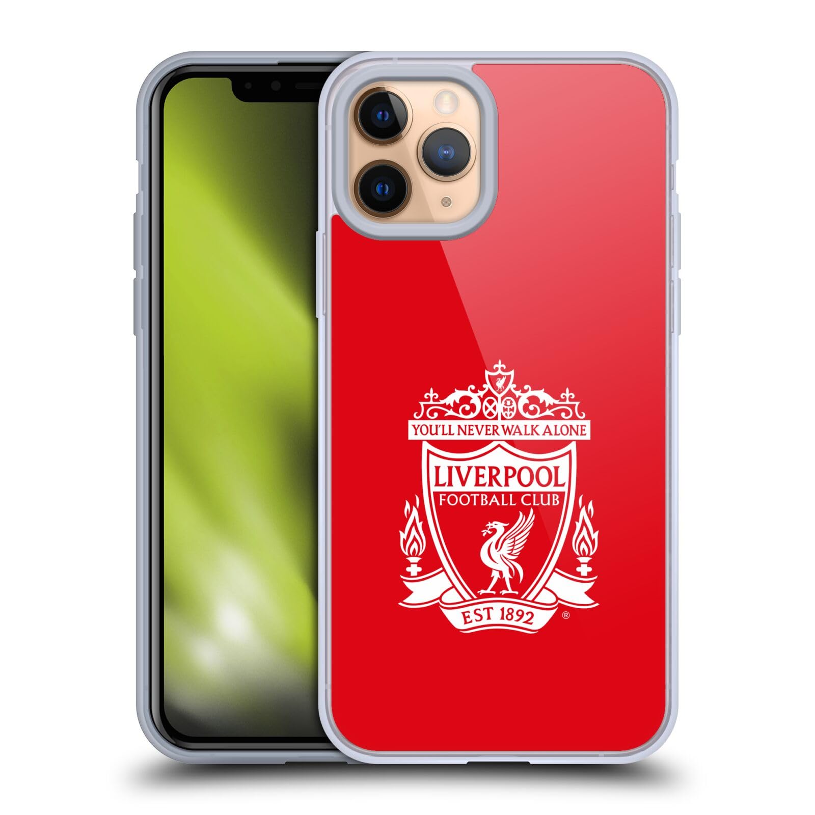 Liverpool FC Red 2 Crest 1 Soft Gel Case for iPhone 11 Pro | Officially Licensed by Head Case Designs | Perfect for Match Days & Everyday Use