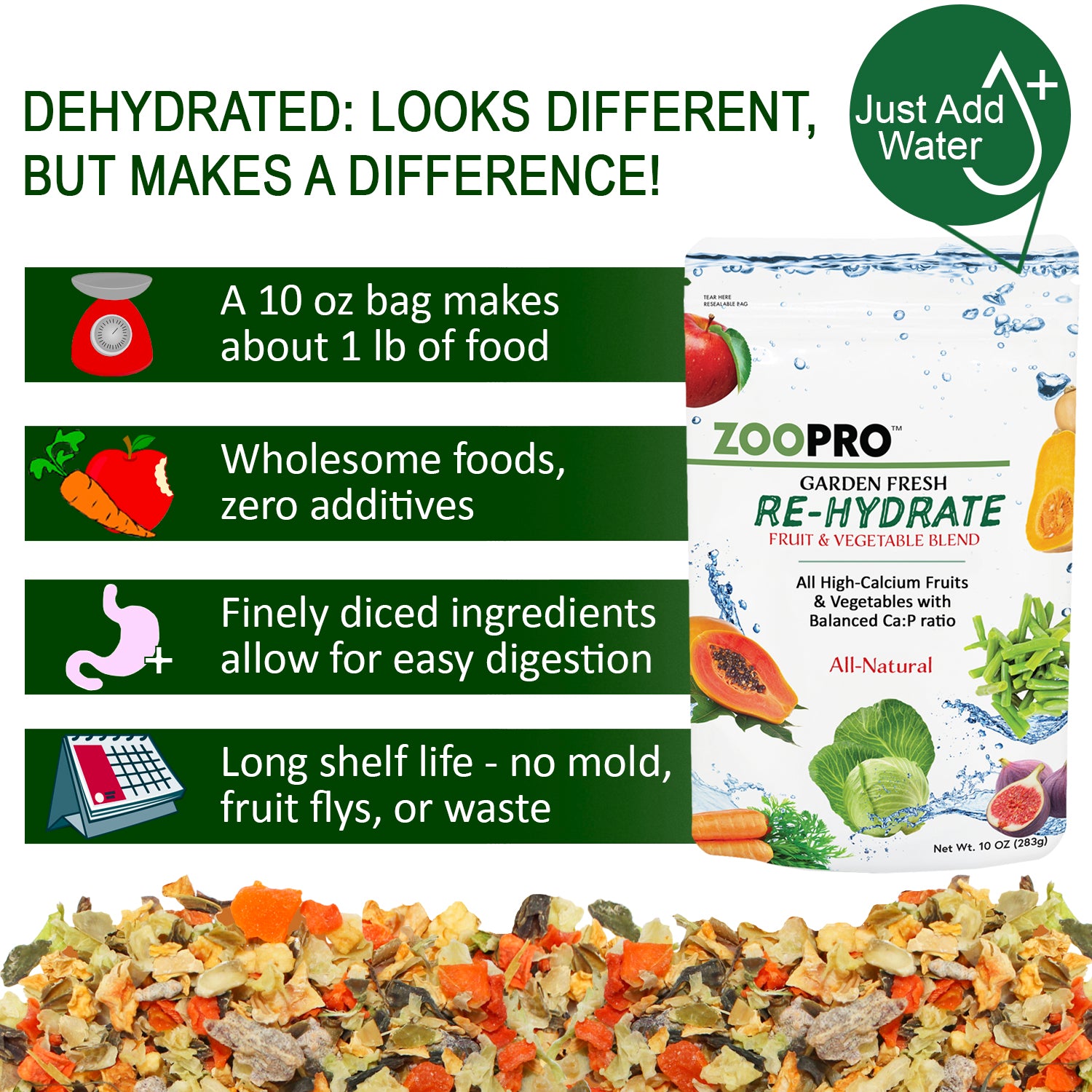 Organic Garden Fresh Re-Hydrate Powder - 10 oz | Natural Hydration Boost for Athletes, Fitness & Outdoor Activities