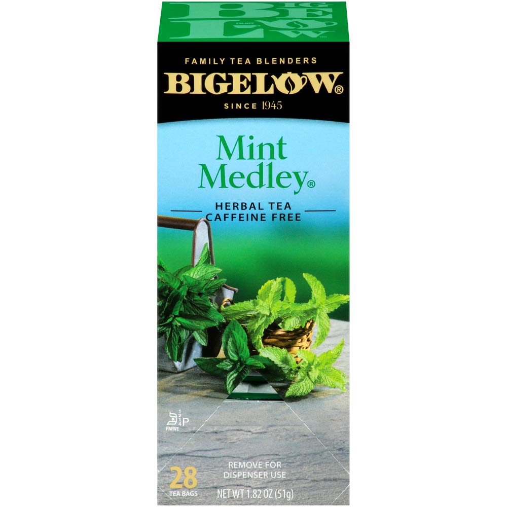 Bigelow Mint Medley Herbal Tea Bags - 28 Count Box (Pack of 3) | All Natural Peppermint & Spearmint Tea | Gluten Free | Perfect for Relaxation, Digestion & After-Meal Refreshment
