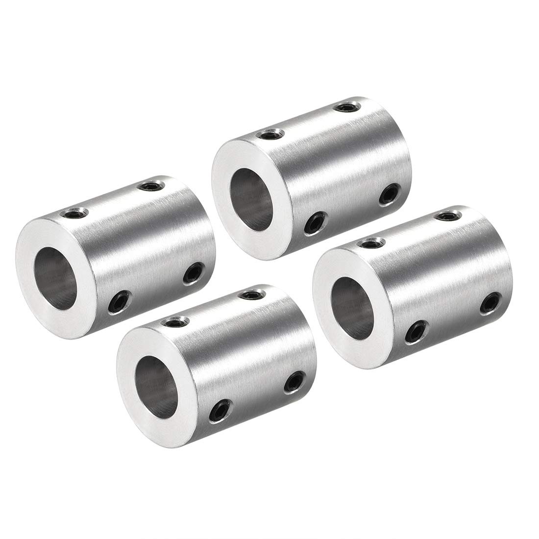 uxcell 5mm to 10mm Bore Rigid Coupling Set Screw L25XD20 Aluminum Alloy Shaft Coupler Connector - 4pcs for 3D Printers, CNC Machines, Motor Accessories & Robotics Projects