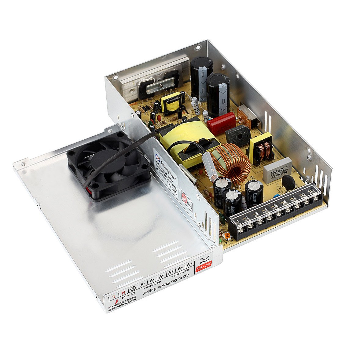 SUPERNIGHT 12V 30A 360W AC to DC Power Supply Converter - Universal Regulated Switching Transformer for 3D Printers, CCTV Cameras, LED Strip Lights, Computer Projects - Perfect for Home, Office & Industrial Use