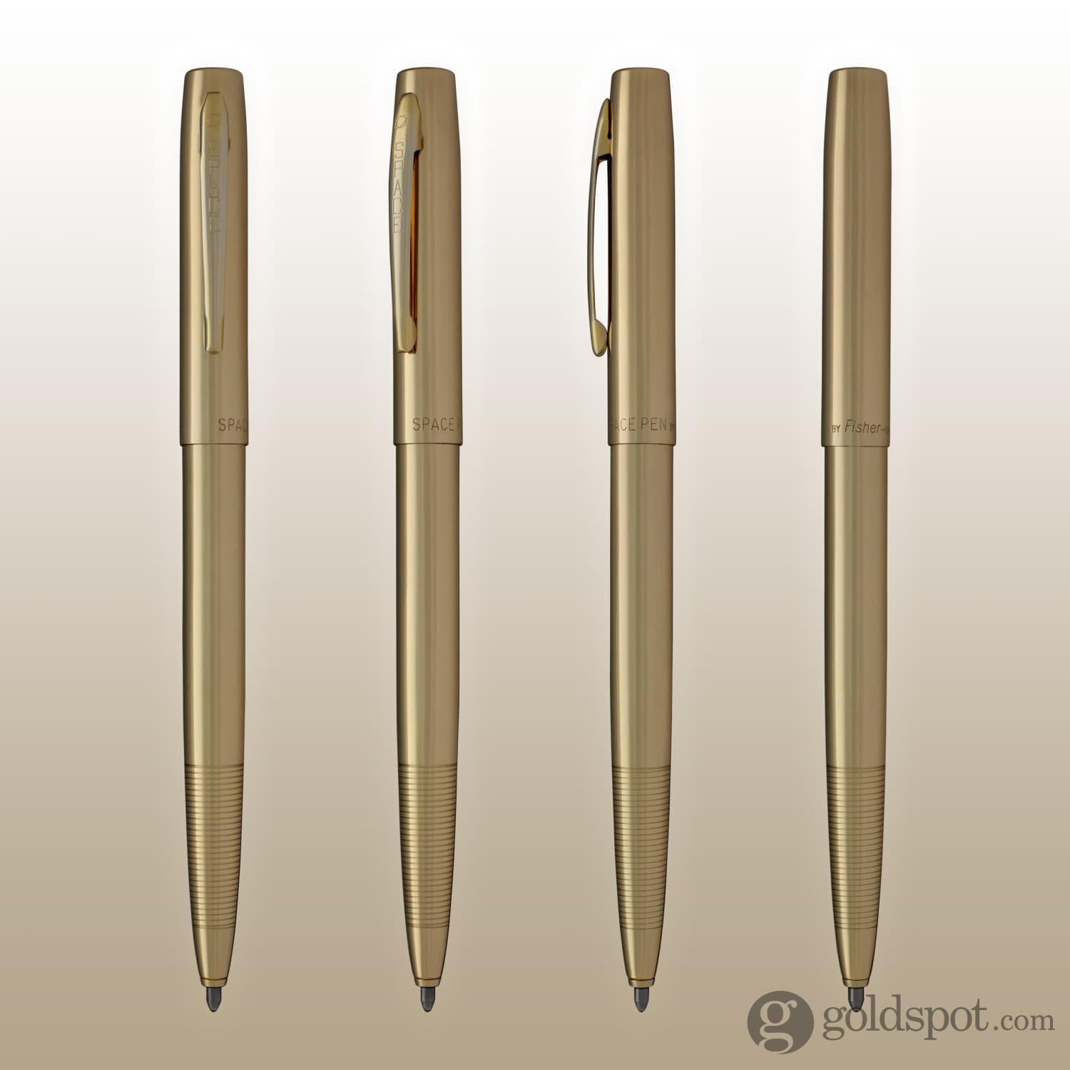 Fisher Space Pen Cap-O-Matic Ballpoint Pen - Brass Lacquer Finish, Refillable & Pressurized Ink for Smooth Writing - Perfect for Office, Travel, and Outdoor Adventures