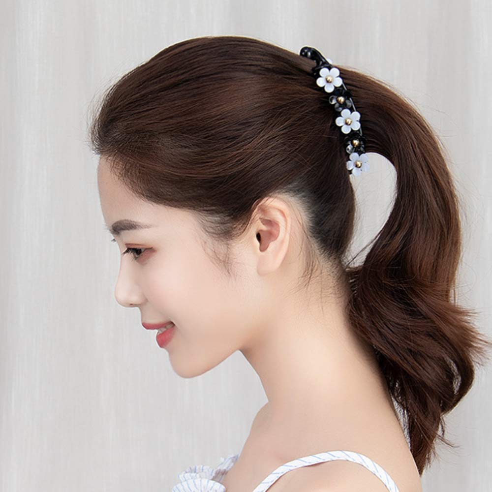 2 Pack MXXiiv Banana Hair Clips - French Fishtail Design Hair Styling Accessories for Women & Girls | Perfect for Ponytails, Braids & Everyday Hairstyles