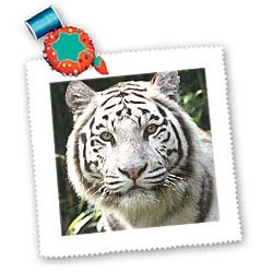 3D White Tiger 10x10 Inch Quilt Square - Premium Cotton Fabric for DIY Quilting, Home Decor, and Craft Projects - Perfect for Bedding, Wall Art, and Gift Making
