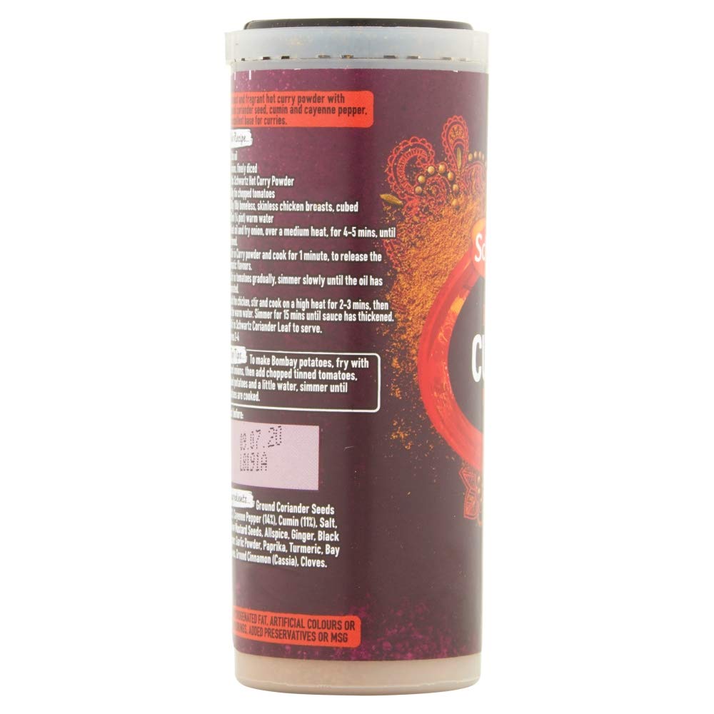 Schwartz Hot Curry Powder 85g - Premium Spice Blend for Indian & Asian Cuisine - Perfect for Curries, Soups, Marinades & Rice Dishes