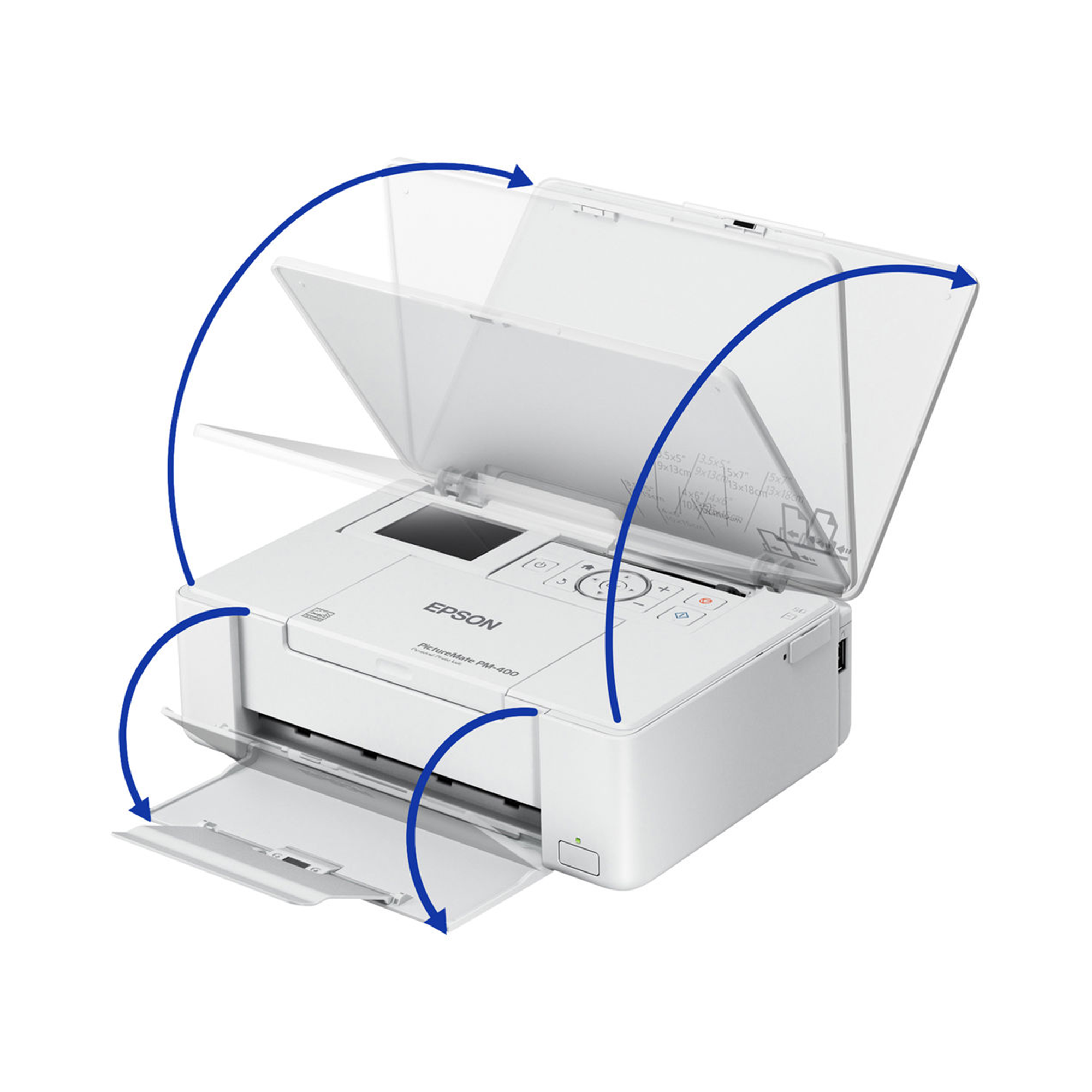 Epson PictureMate PM 400 Wireless Photo Printer - Compact Inkjet for Home & Office Use, High-Quality Prints, Easy Mobile Printing - Perfect for Family Photos, Travel Memories & Small Business Needs