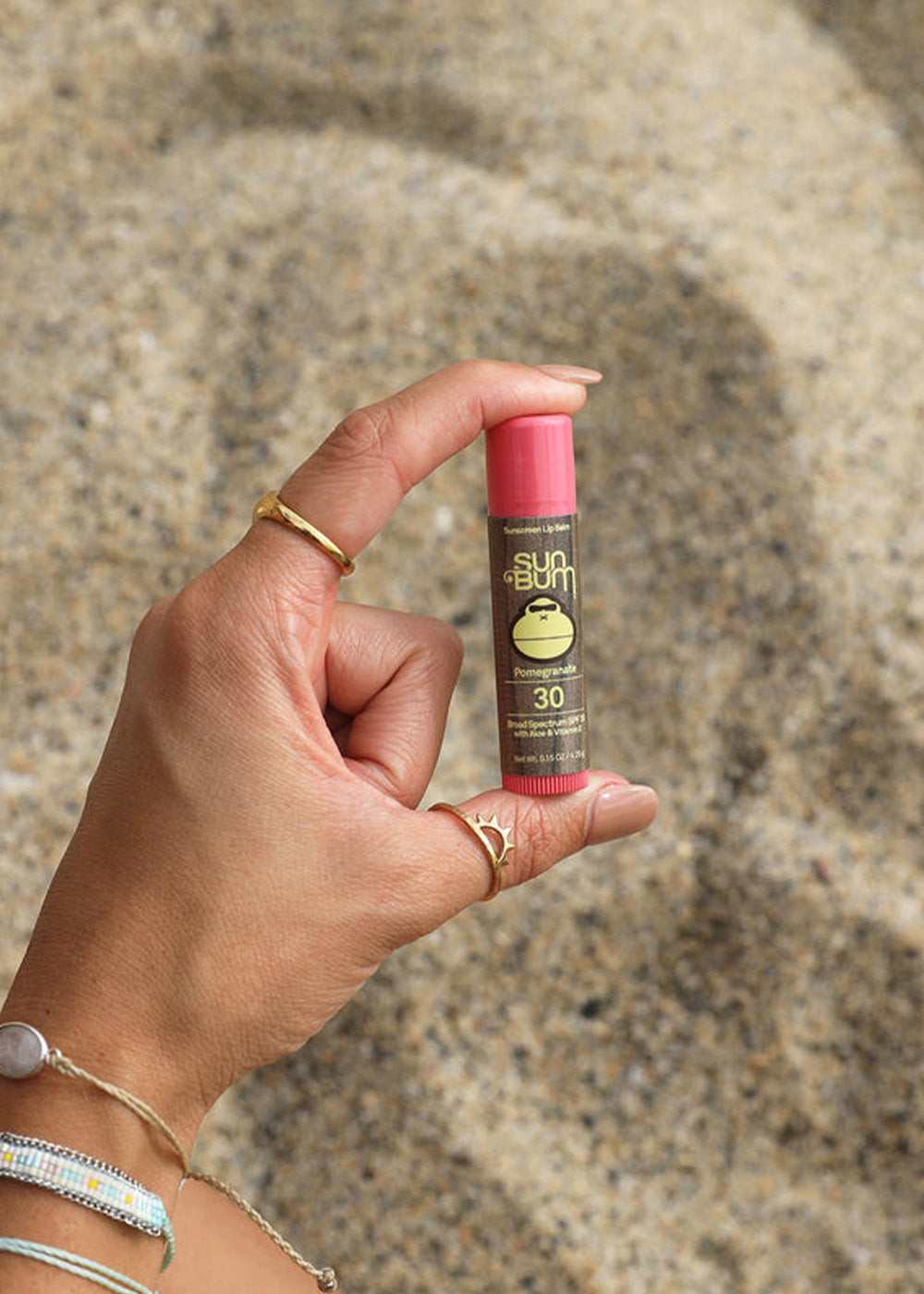 Sun Bum SPF 15 Lip Balm - Pomegranate Flavor - Moisturizing & Sun Protection for Dry Lips - Perfect for Outdoor Activities, Hiking & Beach Days