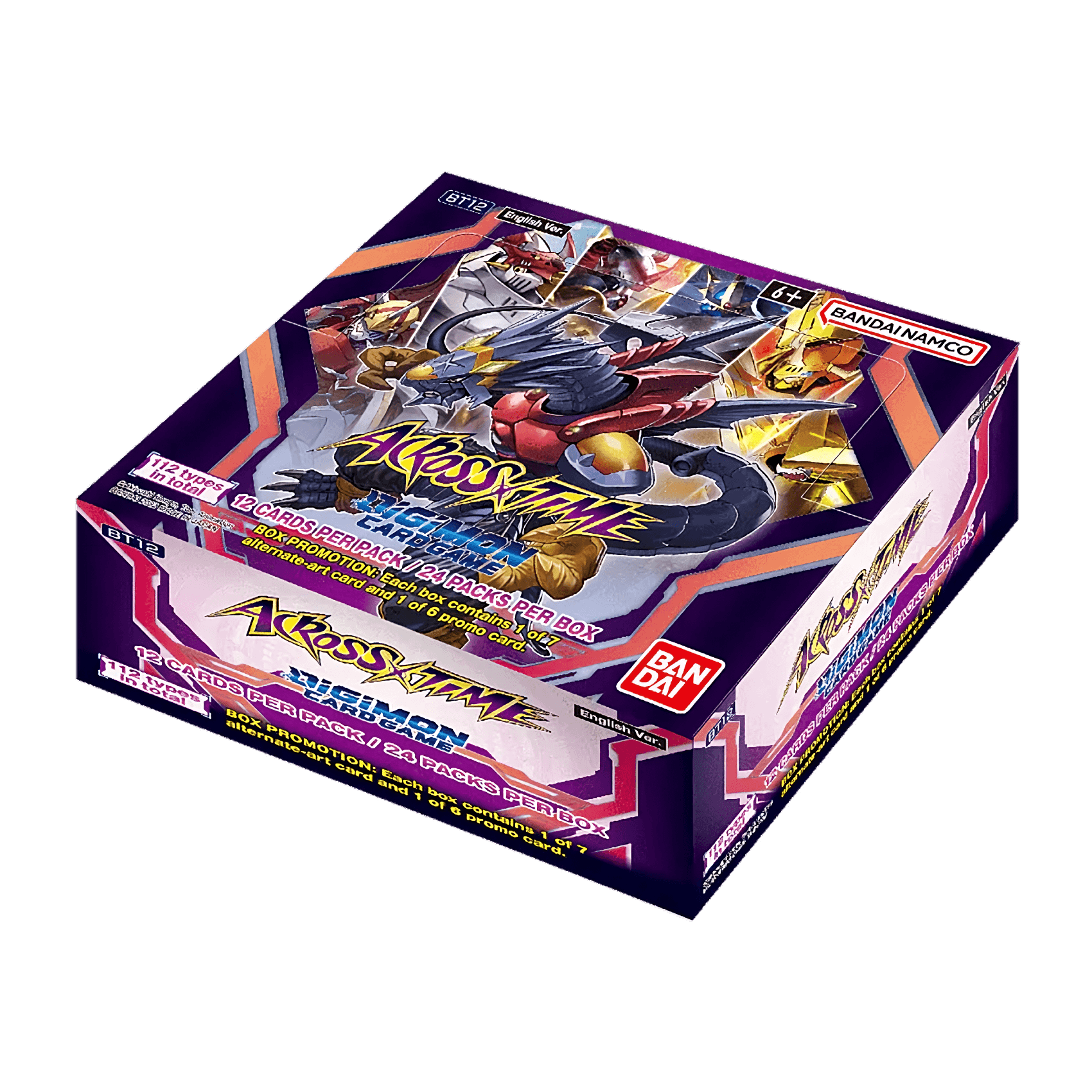 Digimon Card Game BT12 Across Time Booster Box Display Case - 12 Boxes | Collectible Trading Cards for Tournaments & Game Nights