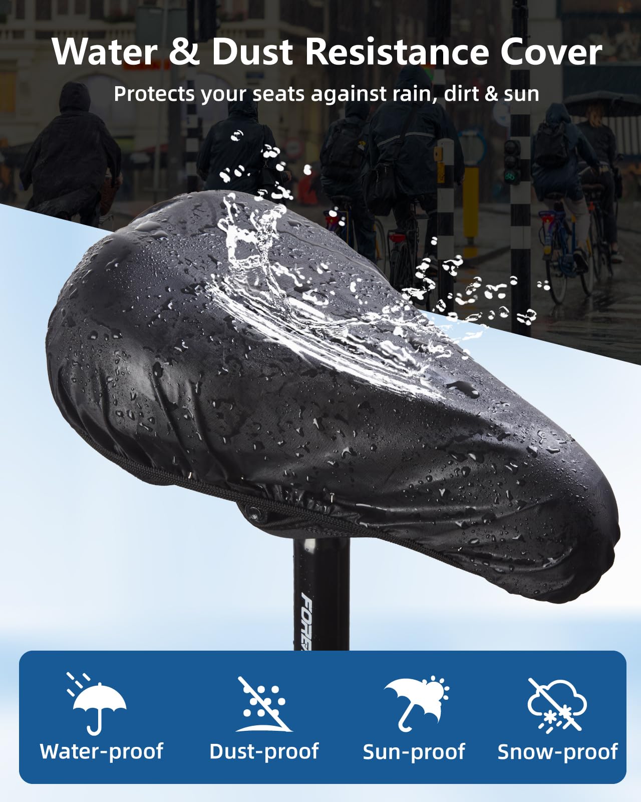 **Gel Bike Seat Cushion - Extra Soft Padded Bicycle Seat Cover for Men & Women - Adjustable Velcro for Peloton, Spin & Stationary Bikes - Perfect for Long Rides, Indoor Cycling & Commuting**