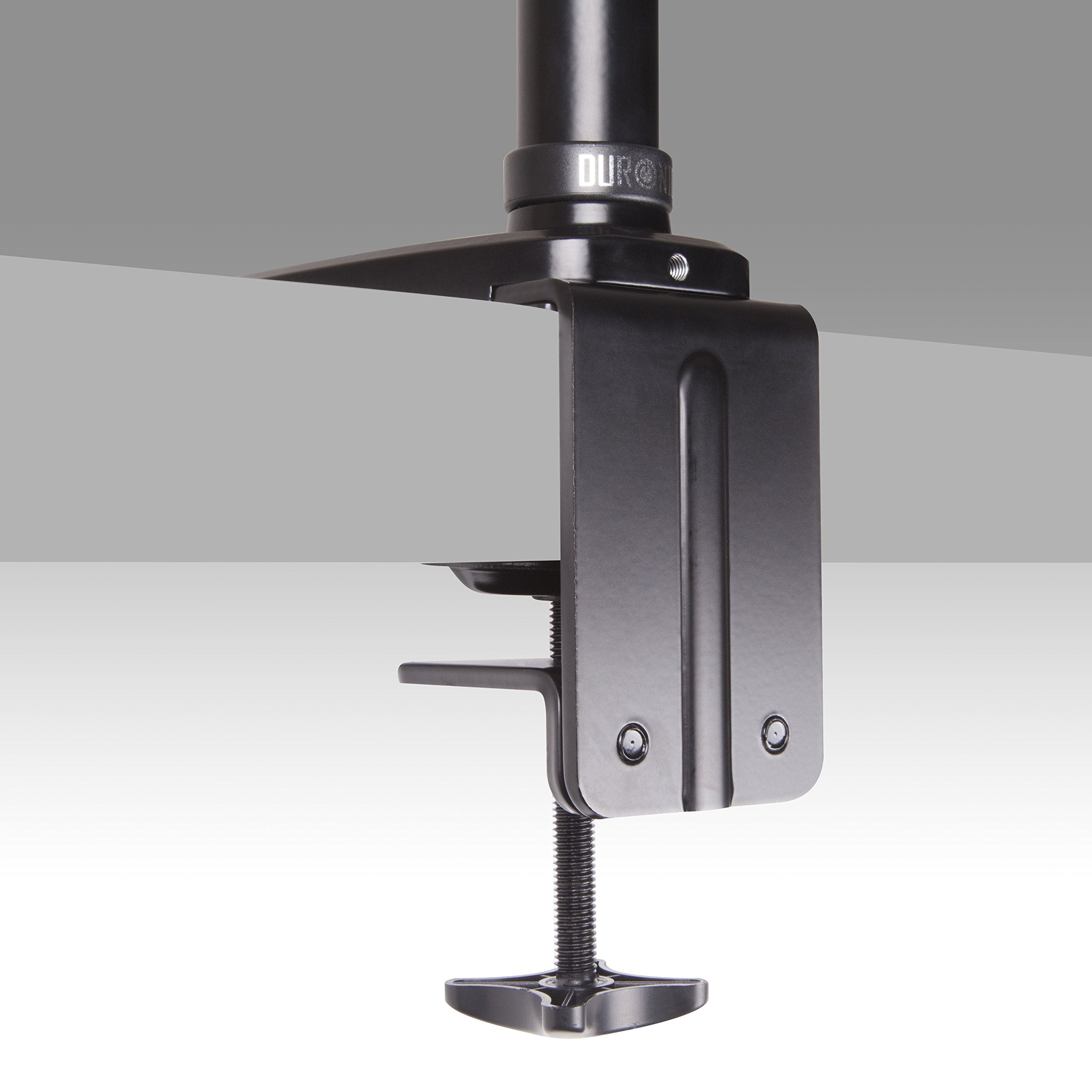 Duronic DM45 DM55 30cm Monitor Pole - Steel Black Short 300mm Length 32mm Diameter with Clamp | Compatible with Duronic Monitor Desk Mount Arms | Perfect for Home Office, Gaming Setup & Workspace Organization