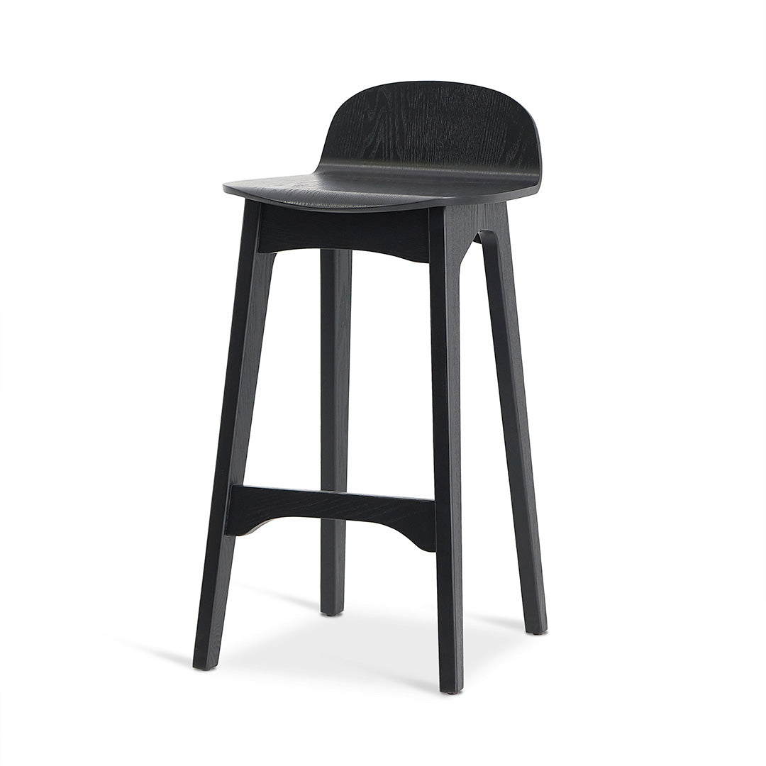 65cm Black Bar Stool - Adjustable Height, Durable & Comfortable for Kitchen, Bar, or Counter Use