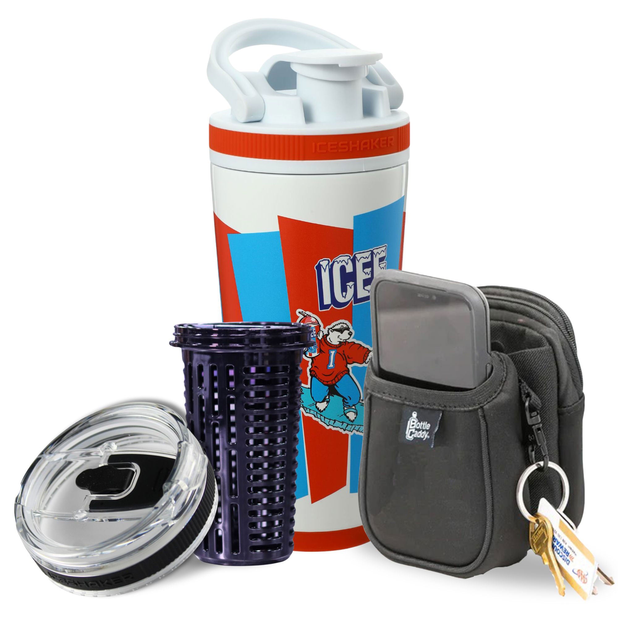 ICEE 26oz Insulated Stainless Steel Water Bottle with Lid - Leakproof Sports Shaker Cup for Protein Drinks, Gym & Workout - BPA Free, Keeps Cold 24 Hours - Perfect for Fitness, Camping & Outdoor Activities