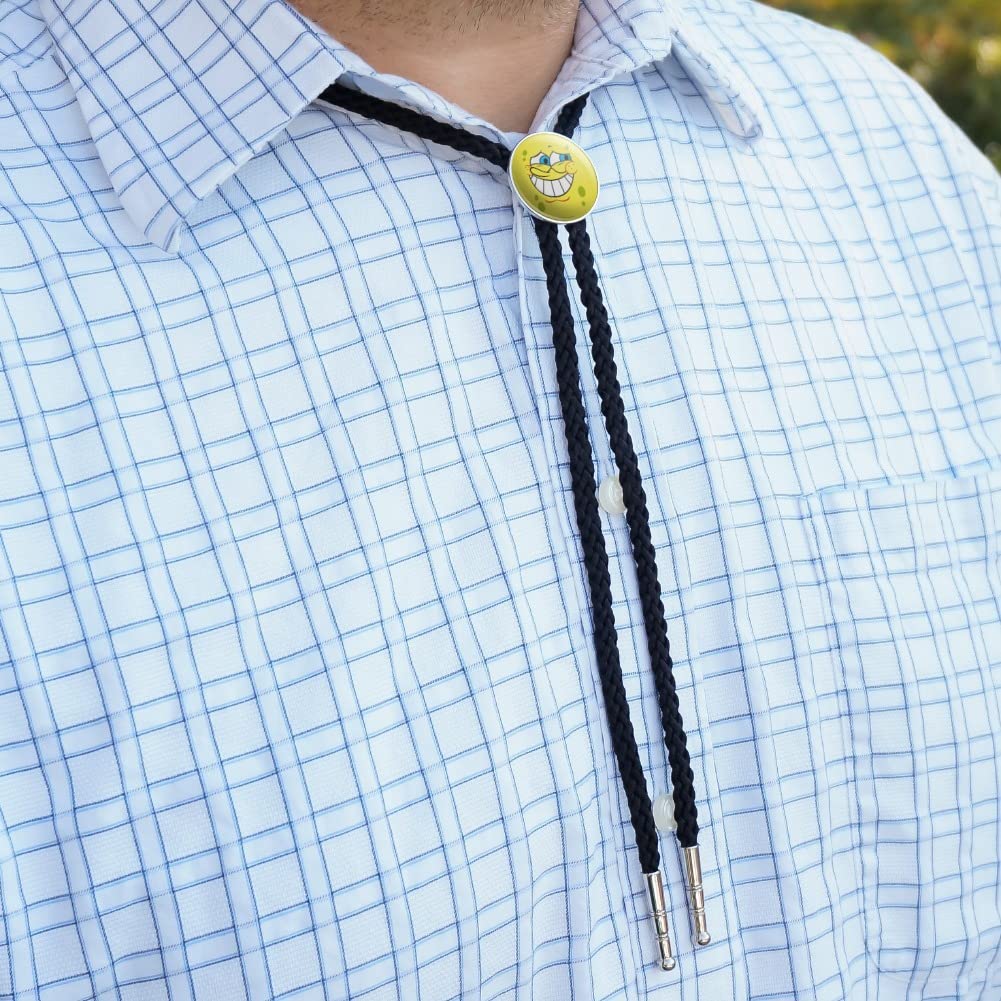GRAPHICS & MORE SpongeBob Guilty Face Western Cowboy Bolo Tie - Fun Novelty Neckwear for Western Parties, Cosplay & Cartoon Fans