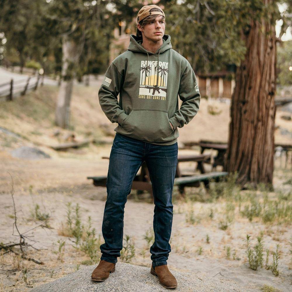 Range Day Club Member Hoodie - Military Green | Comfortable & Durable Pullover for Outdoor Activities, Shooting Range & Casual Wear