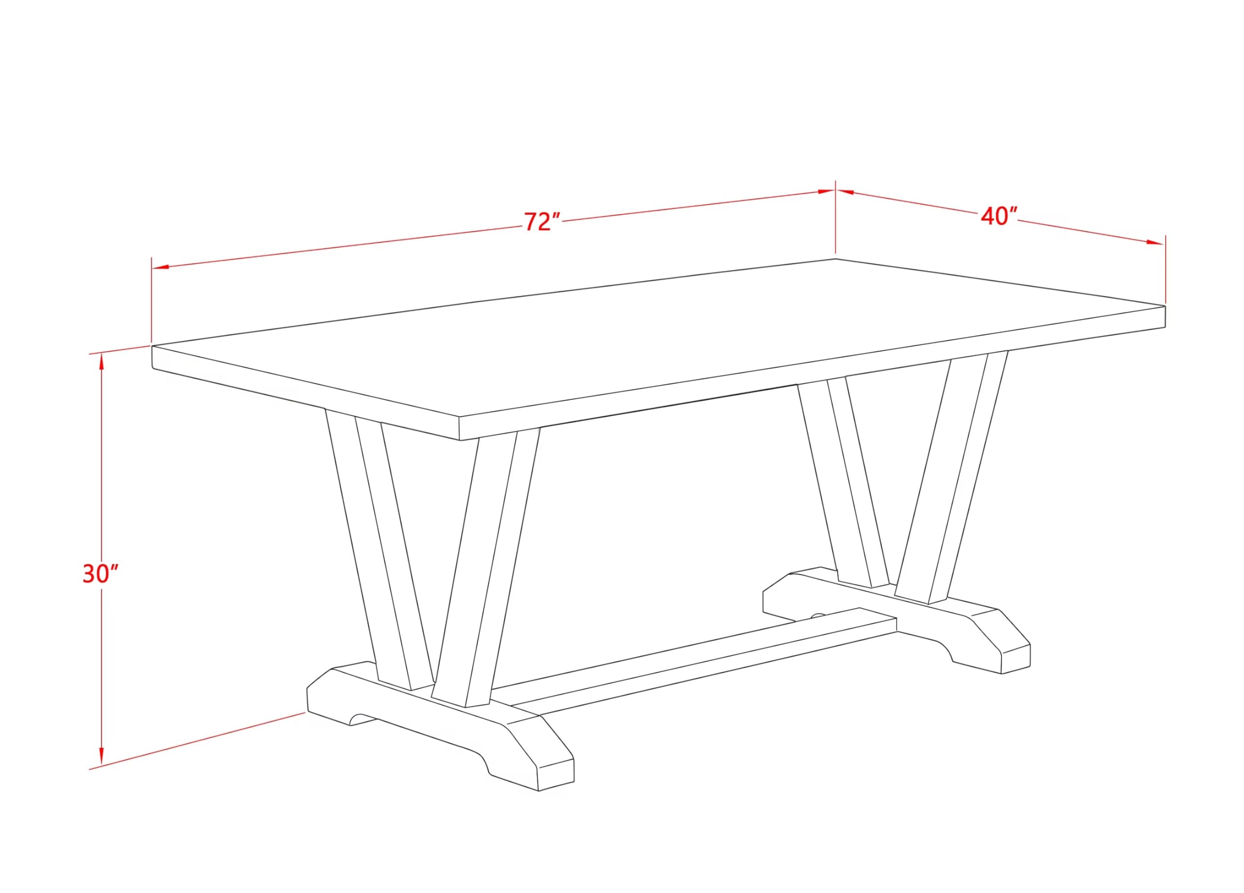East West Furniture 5-Piece Kitchen Table Set for 4 - 40x72 Inch Rectangle Dining Table with V-Legs & 4 Baby Blue Linen Fabric Parson Chairs, Multi-Color | Perfect for Small Dining Rooms, Breakfast Nooks, and Cozy Family Meals