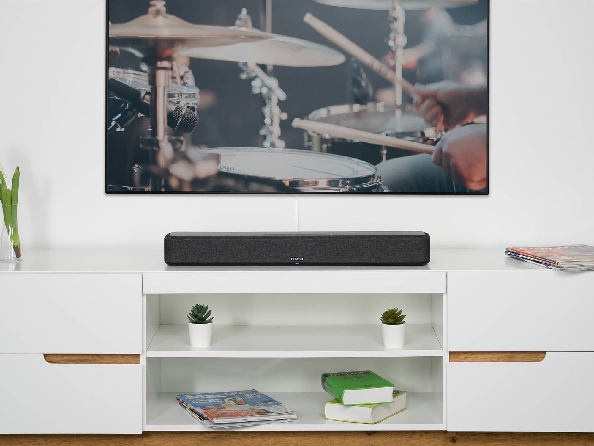 Denon Home 550 Soundbar - Premium Wireless Bluetooth Sound Bar with Dolby Atmos, Built-in Alexa, 4K HDR Pass-Through - Perfect for Home Theater, Gaming & Music Streaming
