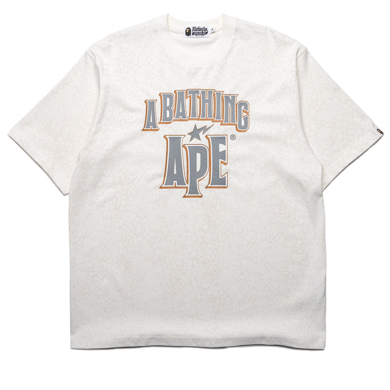 BAPE Crack Print Logo T-Shirt for Men - White | Streetwear Fashion & Casual Wear | Perfect for Urban Style & Everyday Outfits