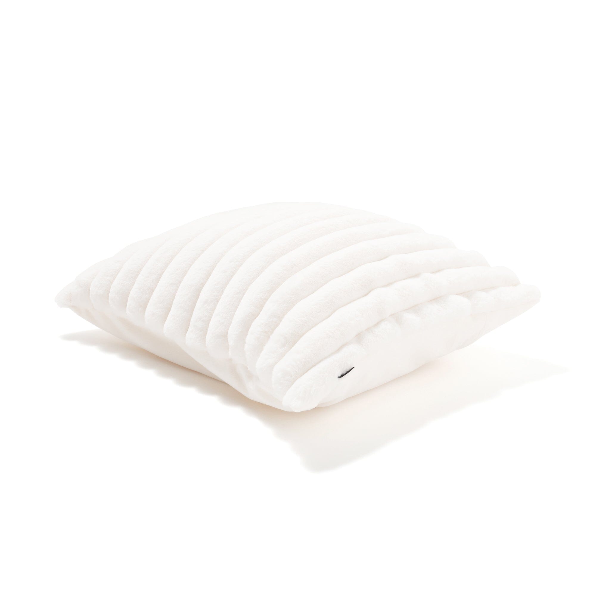 Luxury Faux Fur Cushion Cover 18x18 Inches Ivory - Soft Decorative Pillow Case for Sofa, Bed, Living Room & Home Decor